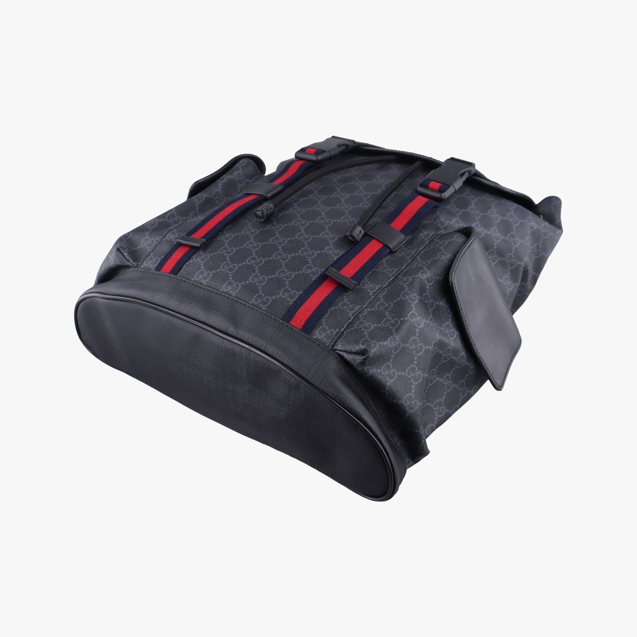 GG Supreme Black x Gray x Navy x Red PVC coated canvas×Leather 495563 E028242430GGスプリーム ブラック×グレー×ネイビー×レッド PVCコーティングキャンバス×レザー 495563 E028242430