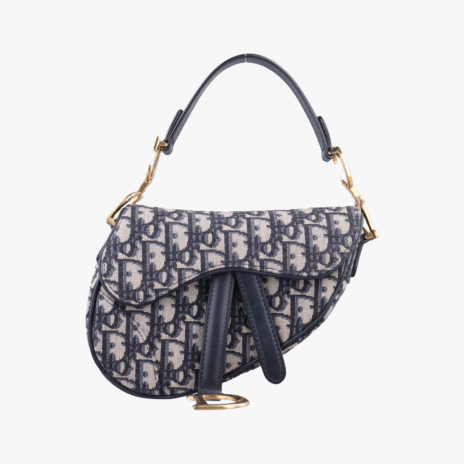 Saddle Navy×grey Jacquard × Leather 03-RU-1108サドル ネイビー×グレー ジャガード×レザー 03-RU-1108