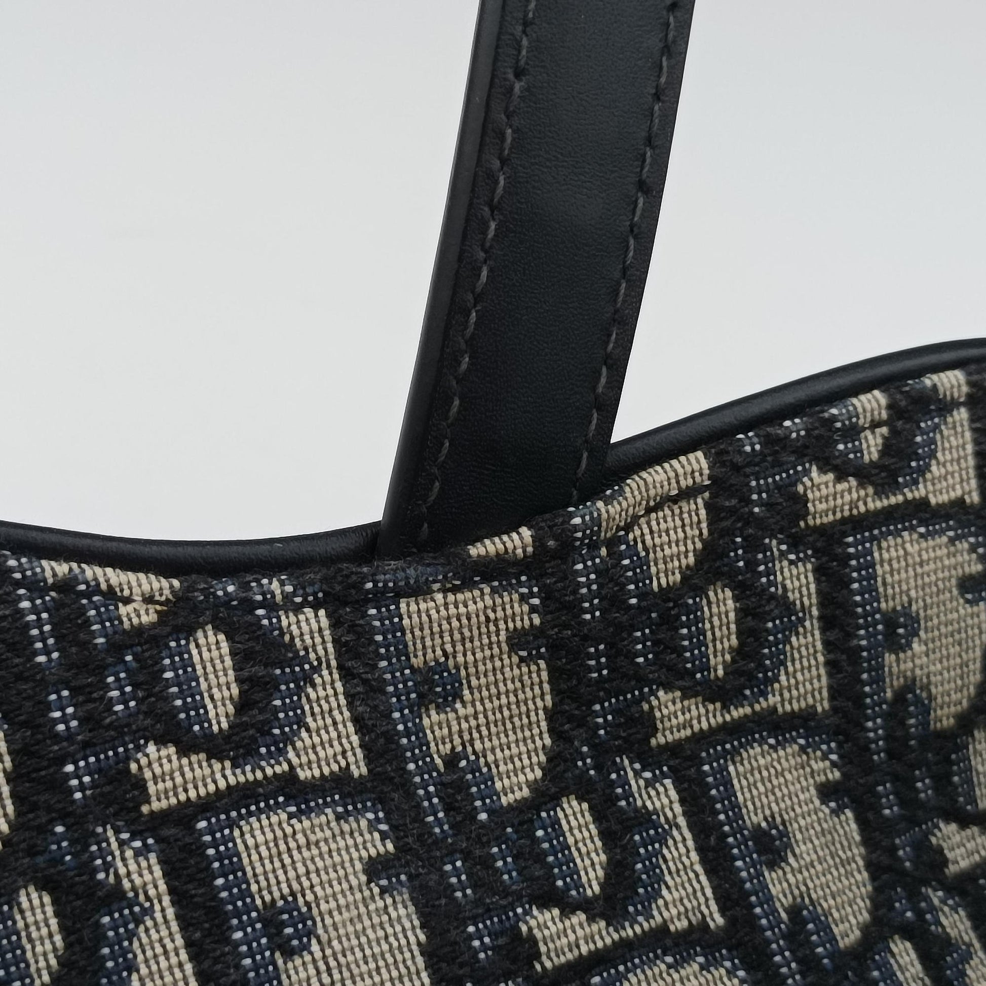 Saddle Navy×grey Jacquard × Leather 03-RU-1108サドル ネイビー×グレー ジャガード×レザー 03-RU-1108