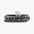 Saddle Navy×grey Jacquard × Leather 03-RU-1108サドル ネイビー×グレー ジャガード×レザー 03-RU-1108