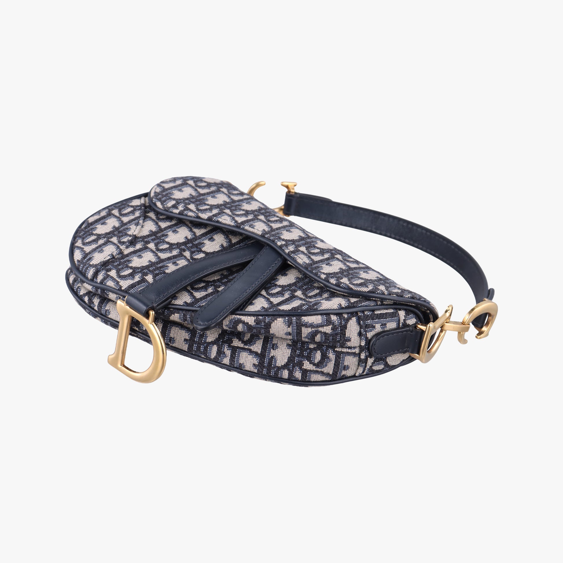 Saddle Navy×grey Jacquard × Leather 03-RU-1108サドル ネイビー×グレー ジャガード×レザー 03-RU-1108