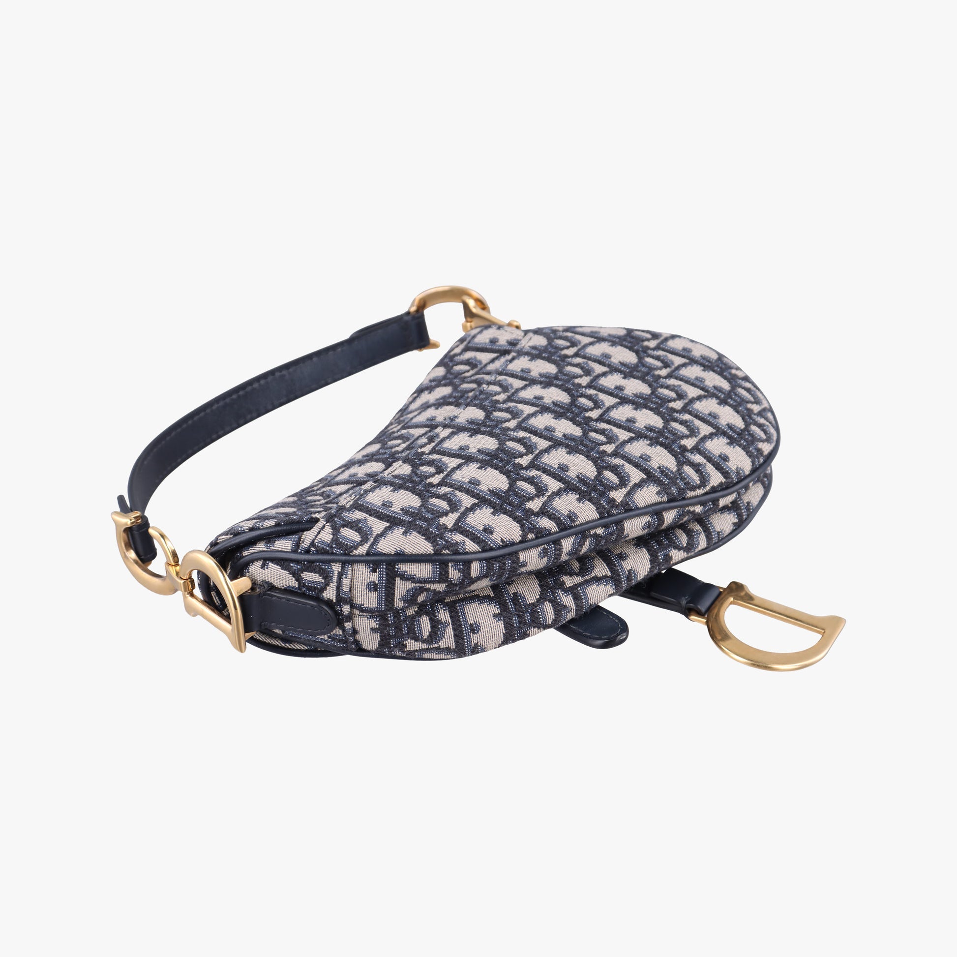 Saddle Navy×grey Jacquard × Leather 03-RU-1108サドル ネイビー×グレー ジャガード×レザー 03-RU-1108