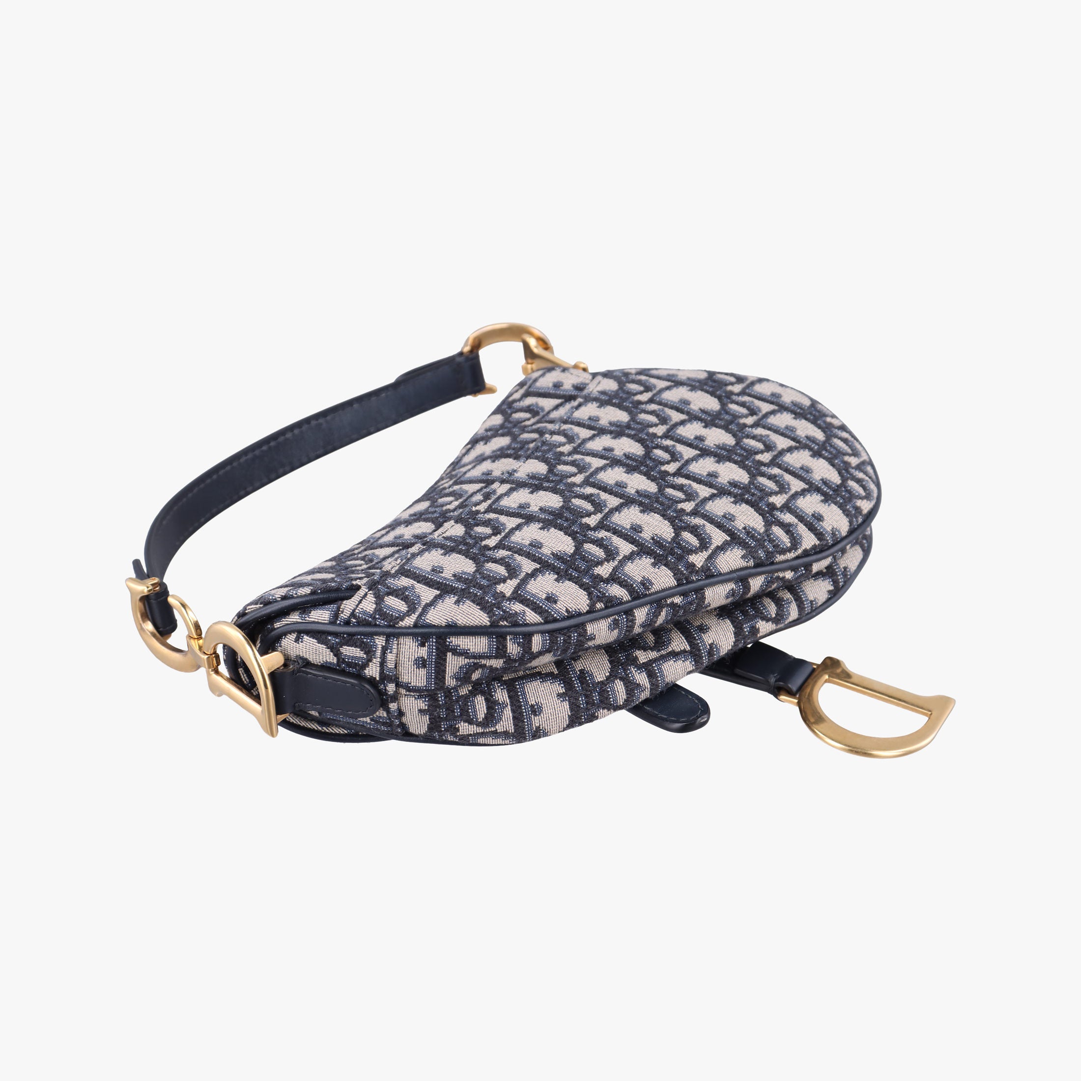 Saddle Navy×grey Jacquard × Leather 03-RU-1108サドル ネイビー×グレー ジャガード×レザー 03-RU-1108