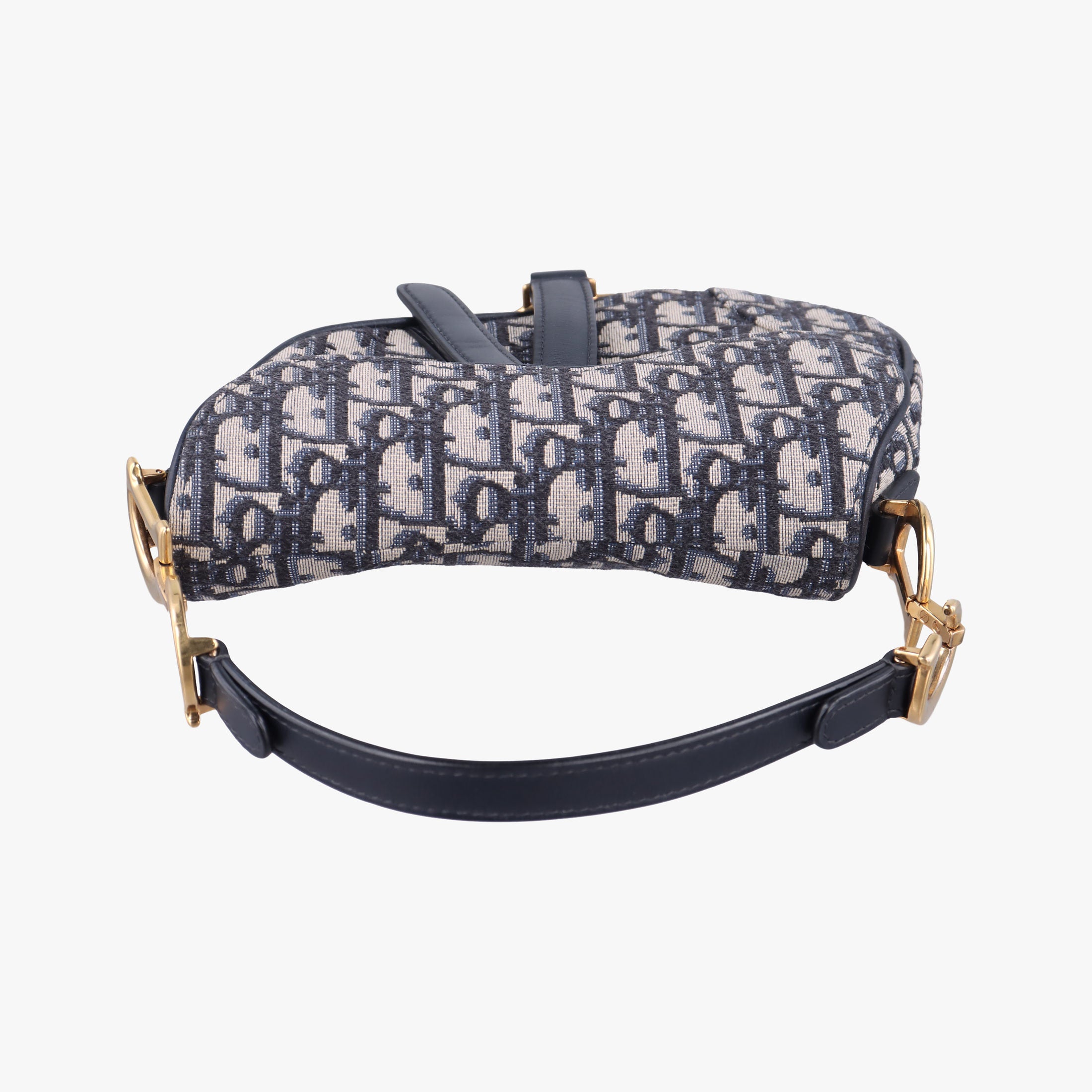 Saddle Navy×grey Jacquard × Leather 03-RU-1108サドル ネイビー×グレー ジャガード×レザー 03-RU-1108