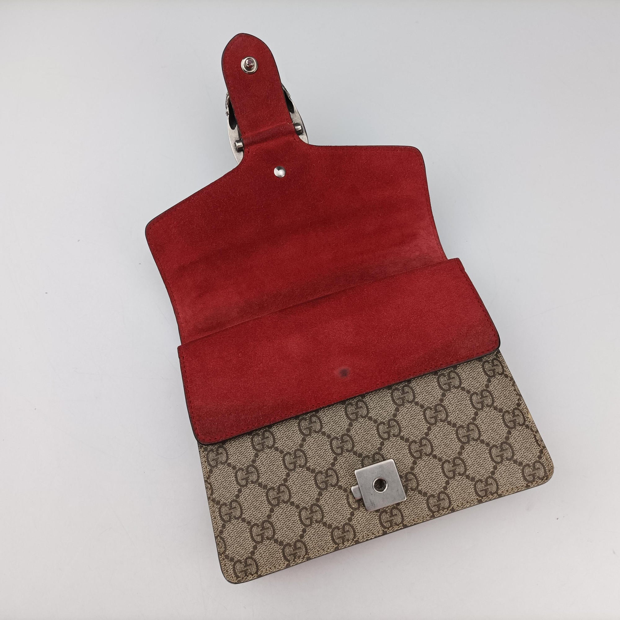 Dionysus beige×red PVC coated canvas × suede 421970 F025720783ディオニュソス ベージュ×レッド PVCコーティングキャンバス × スエード 421970 F025720783