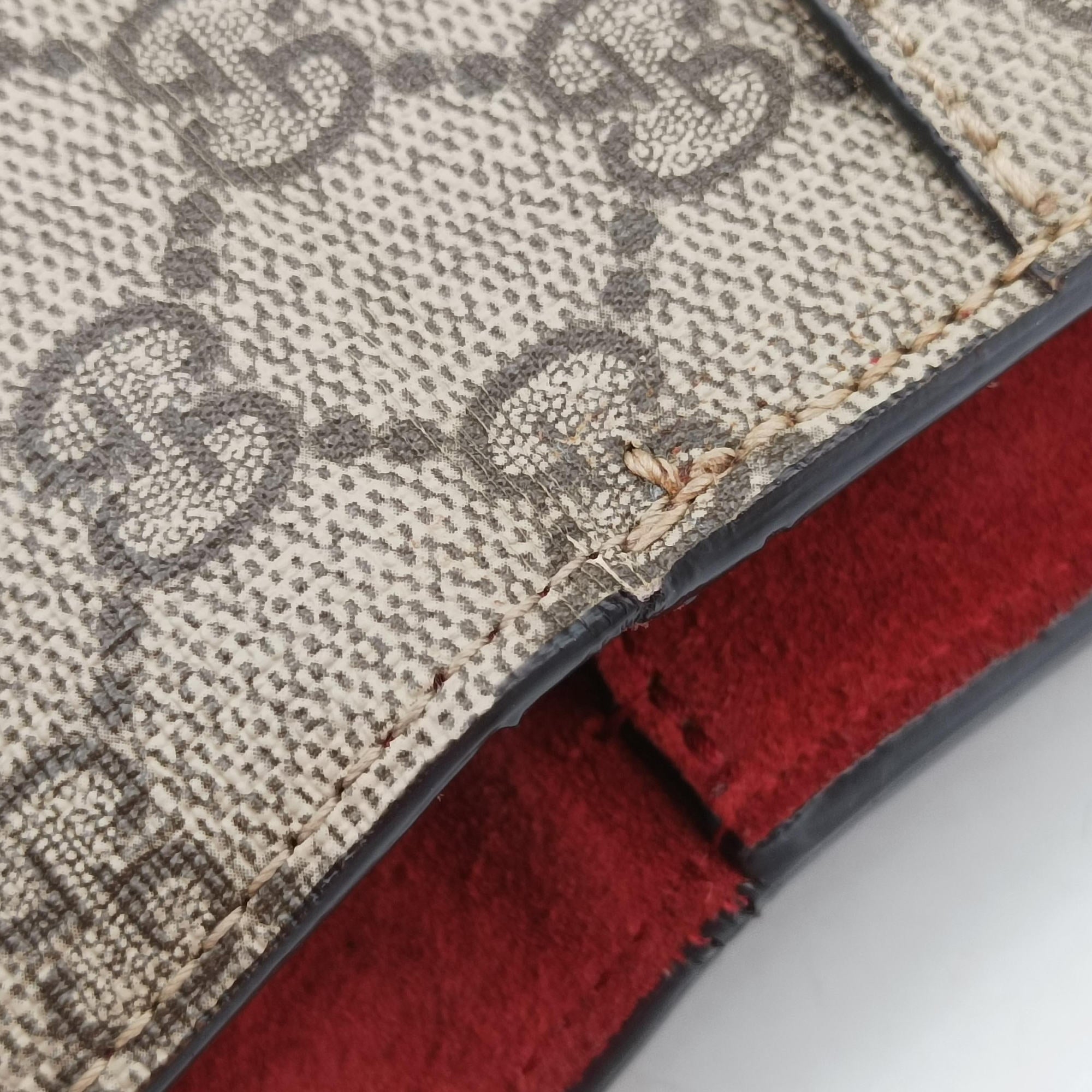 Dionysus beige×red PVC coated canvas × suede 421970 F025720783ディオニュソス ベージュ×レッド PVCコーティングキャンバス × スエード 421970 F025720783