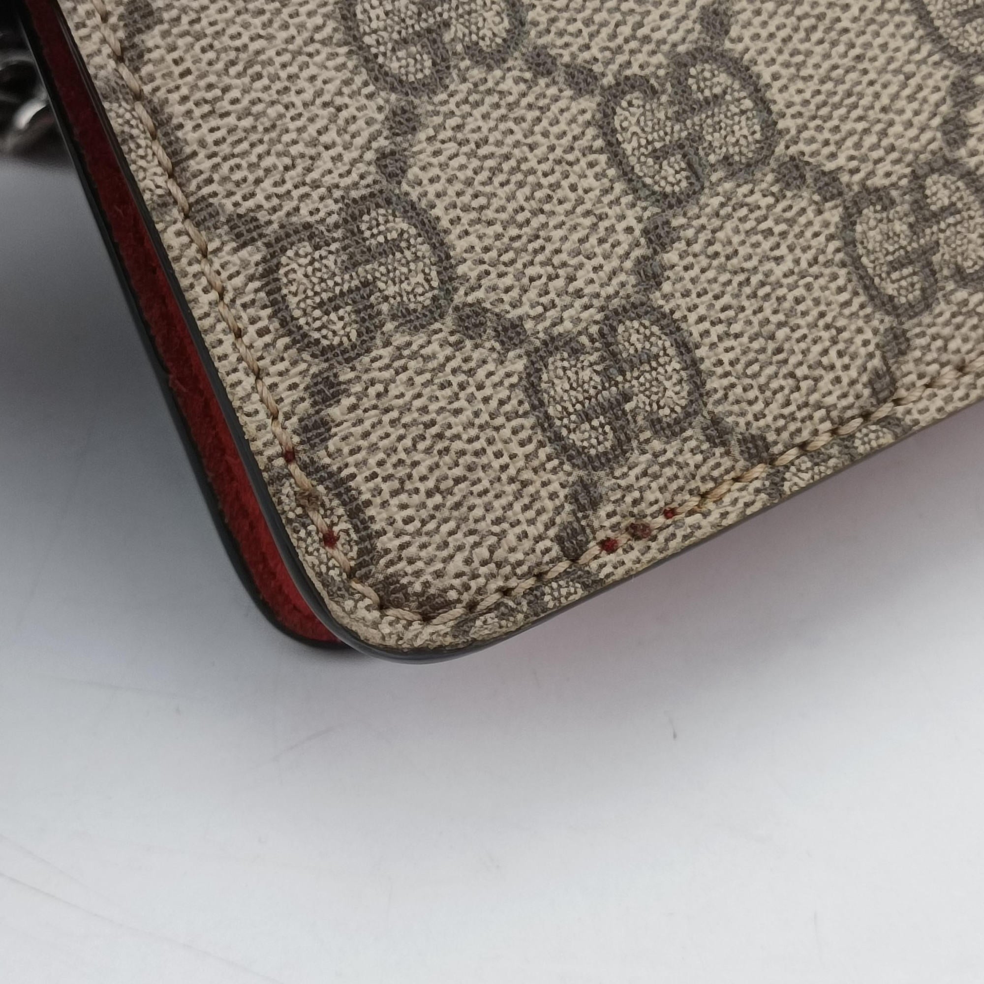Dionysus beige×red PVC coated canvas × suede 421970 F025720783ディオニュソス ベージュ×レッド PVCコーティングキャンバス × スエード 421970 F025720783