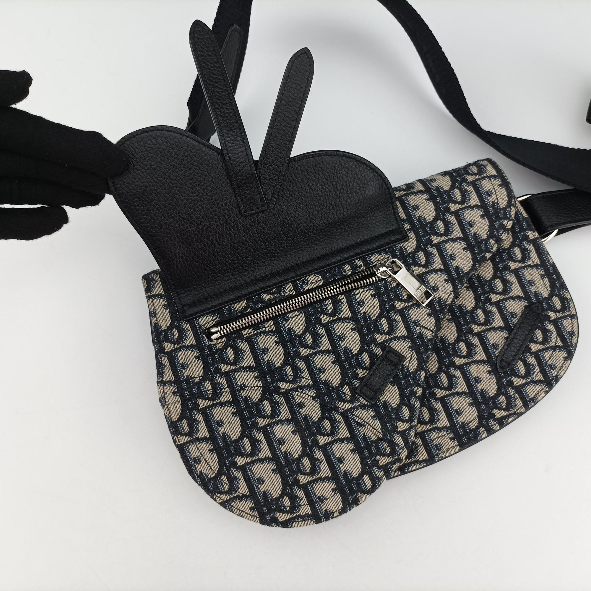 Saddle Pouch Navy×Black Jacquard 19-BO-0290サドル ポーチ ネイビー×ブラック ジャガード 19-BO-0290