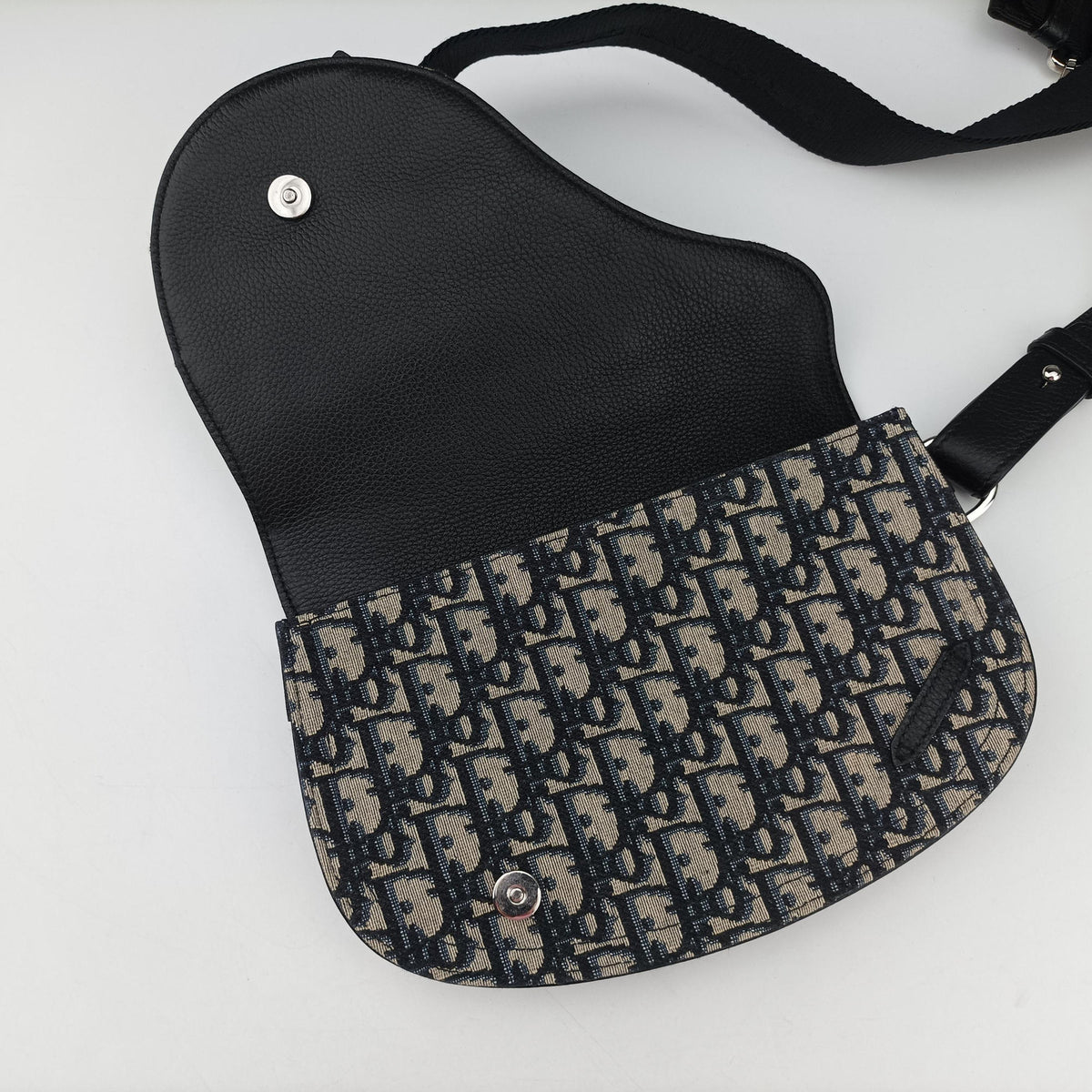 Saddle Pouch Navy×Black Jacquard 19-BO-0290サドル ポーチ ネイビー×ブラック ジャガード 19-BO-0290