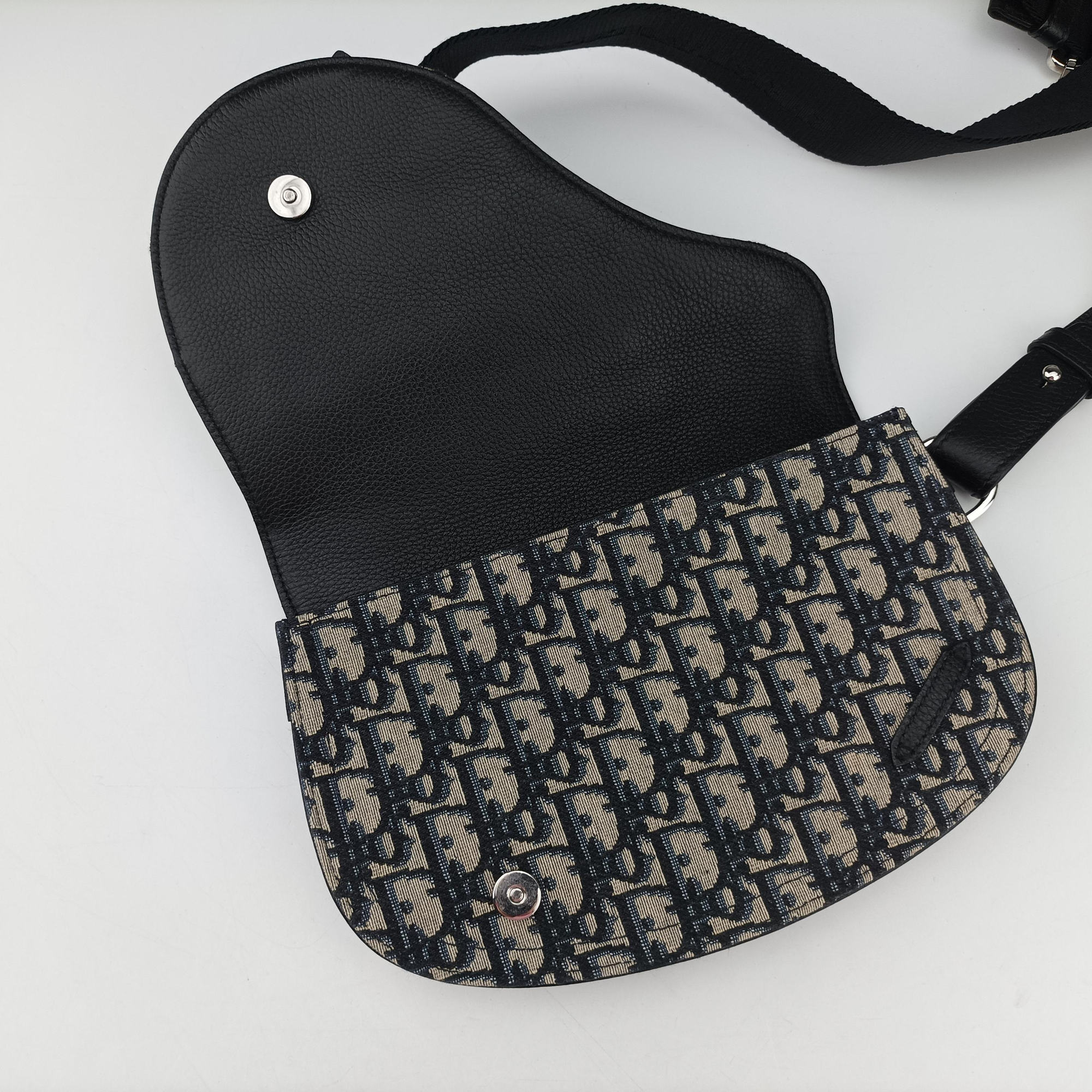 Saddle Pouch Navy×Black Jacquard 19-BO-0290サドル ポーチ ネイビー×ブラック ジャガード 19-BO-0290