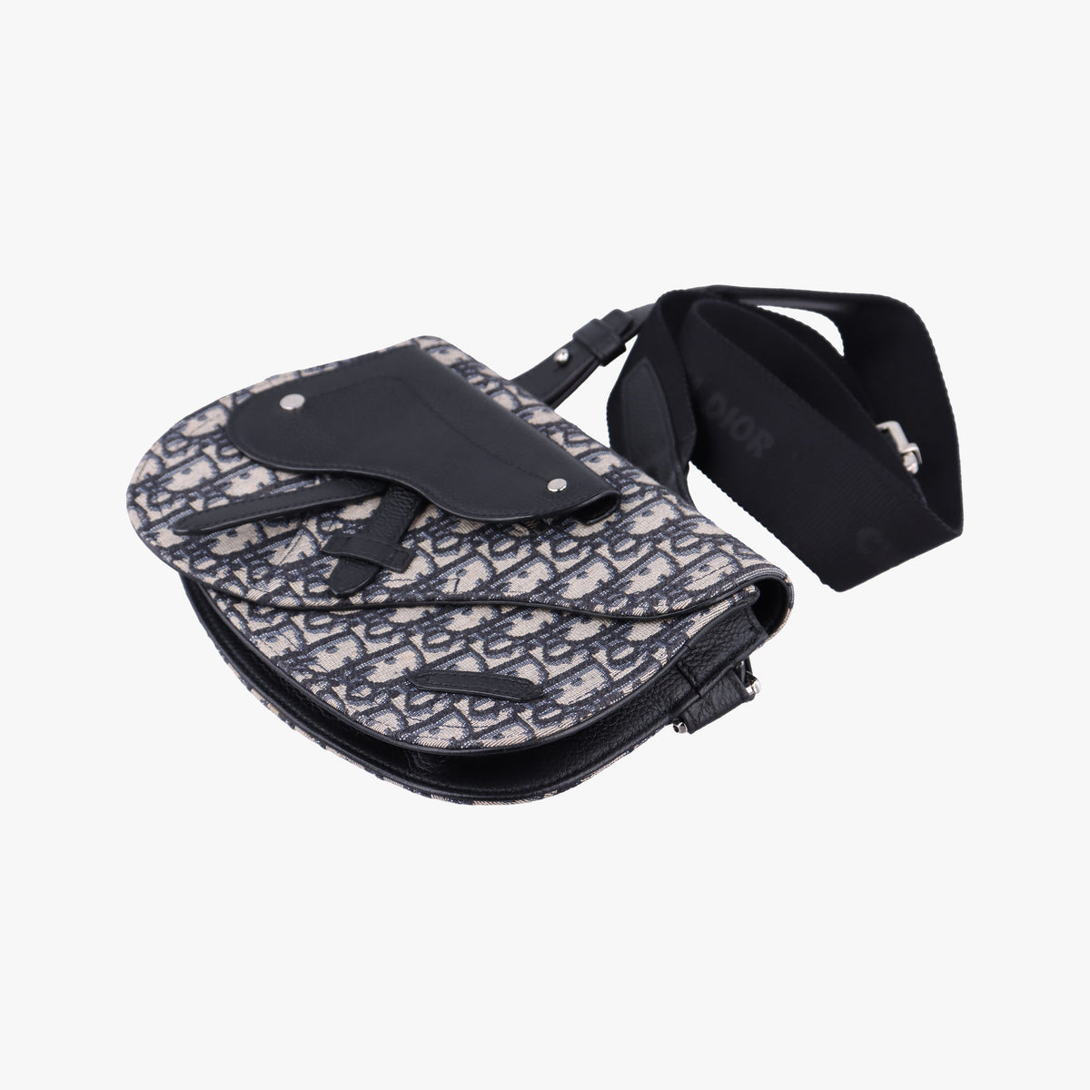 Saddle Pouch Navy×Black Jacquard 19-BO-0290サドル ポーチ ネイビー×ブラック ジャガード 19-BO-0290