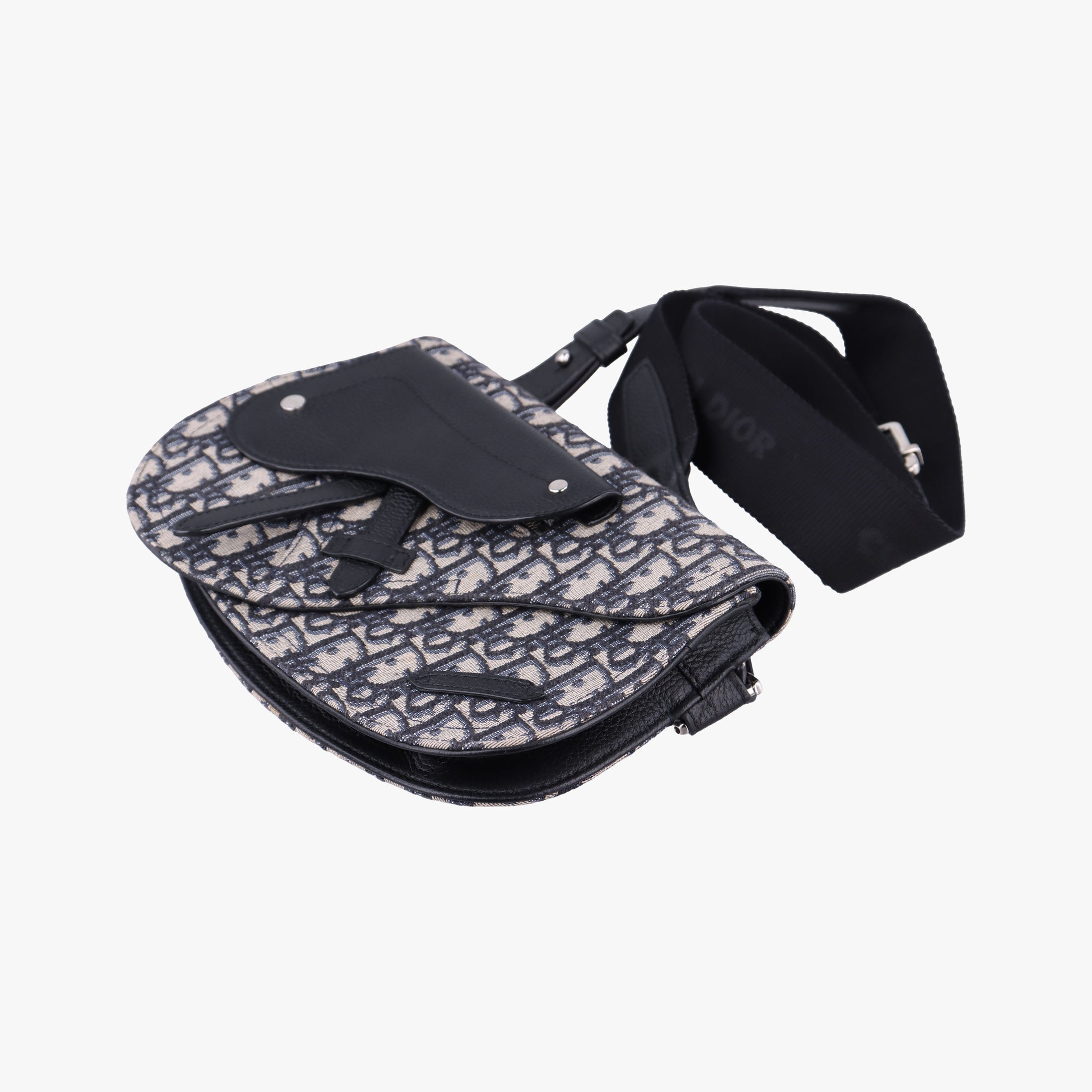 Saddle Pouch Navy×Black Jacquard 19-BO-0290サドル ポーチ ネイビー×ブラック ジャガード 19-BO-0290