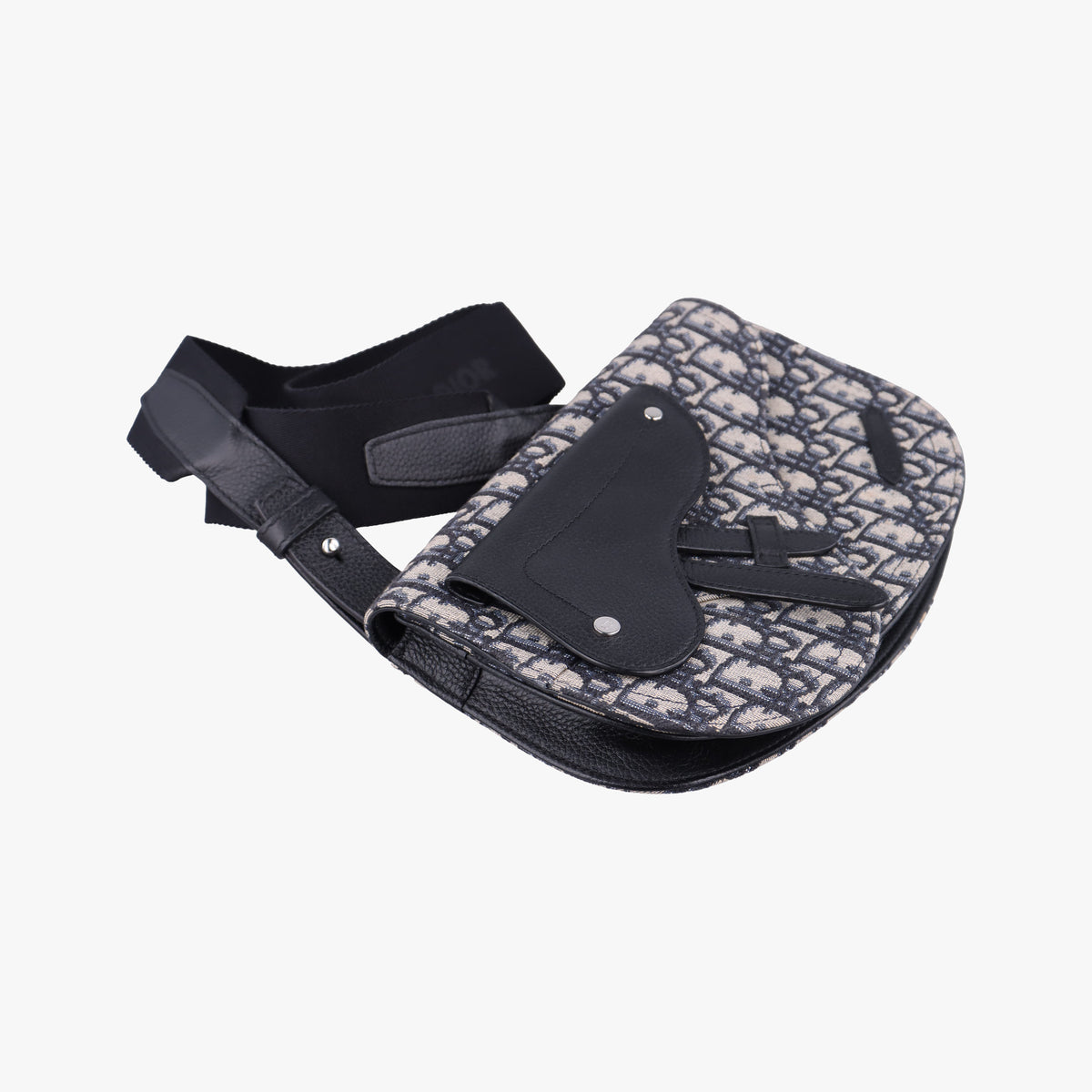 Saddle Pouch Navy×Black Jacquard 19-BO-0290サドル ポーチ ネイビー×ブラック ジャガード 19-BO-0290