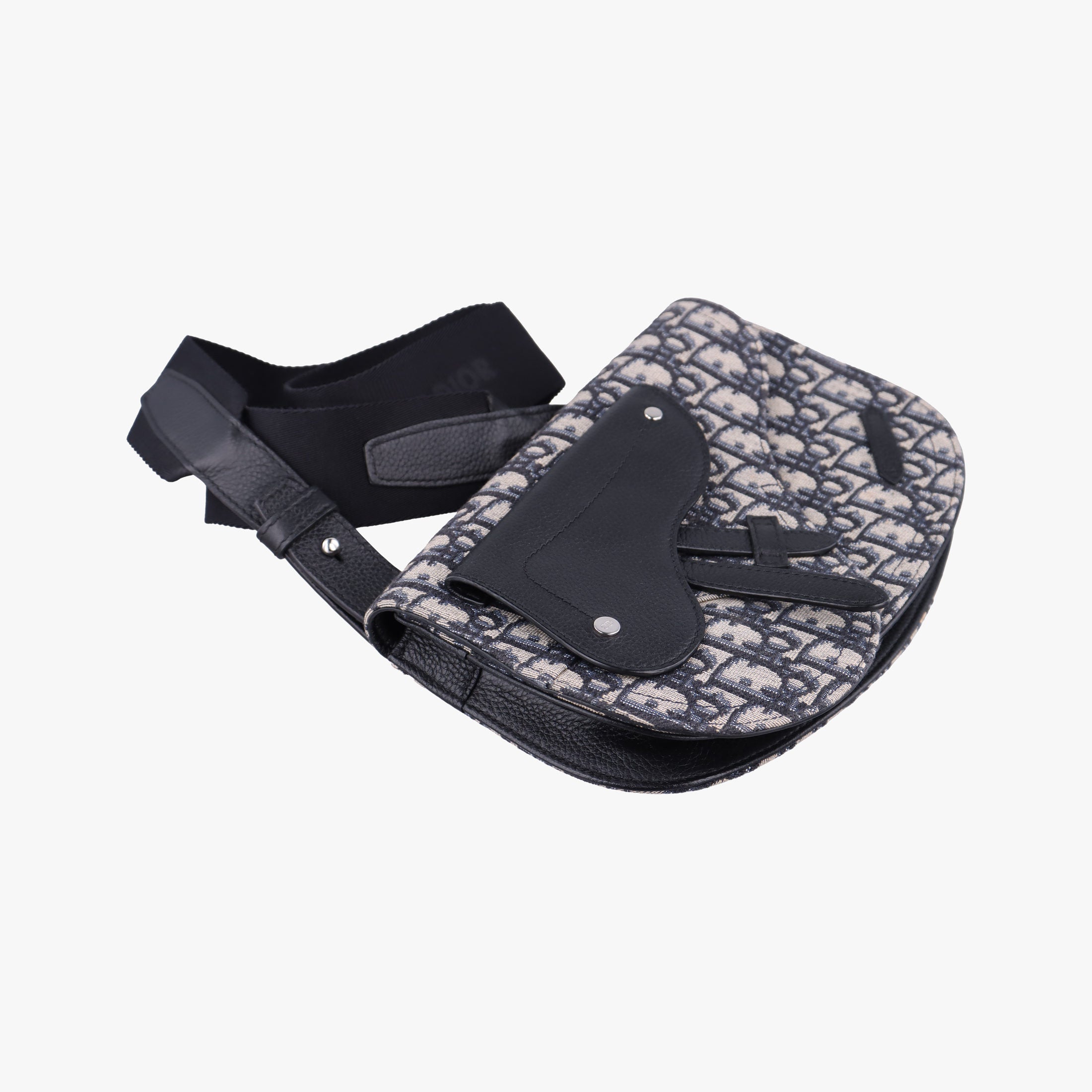 Saddle Pouch Navy×Black Jacquard 19-BO-0290サドル ポーチ ネイビー×ブラック ジャガード 19-BO-0290
