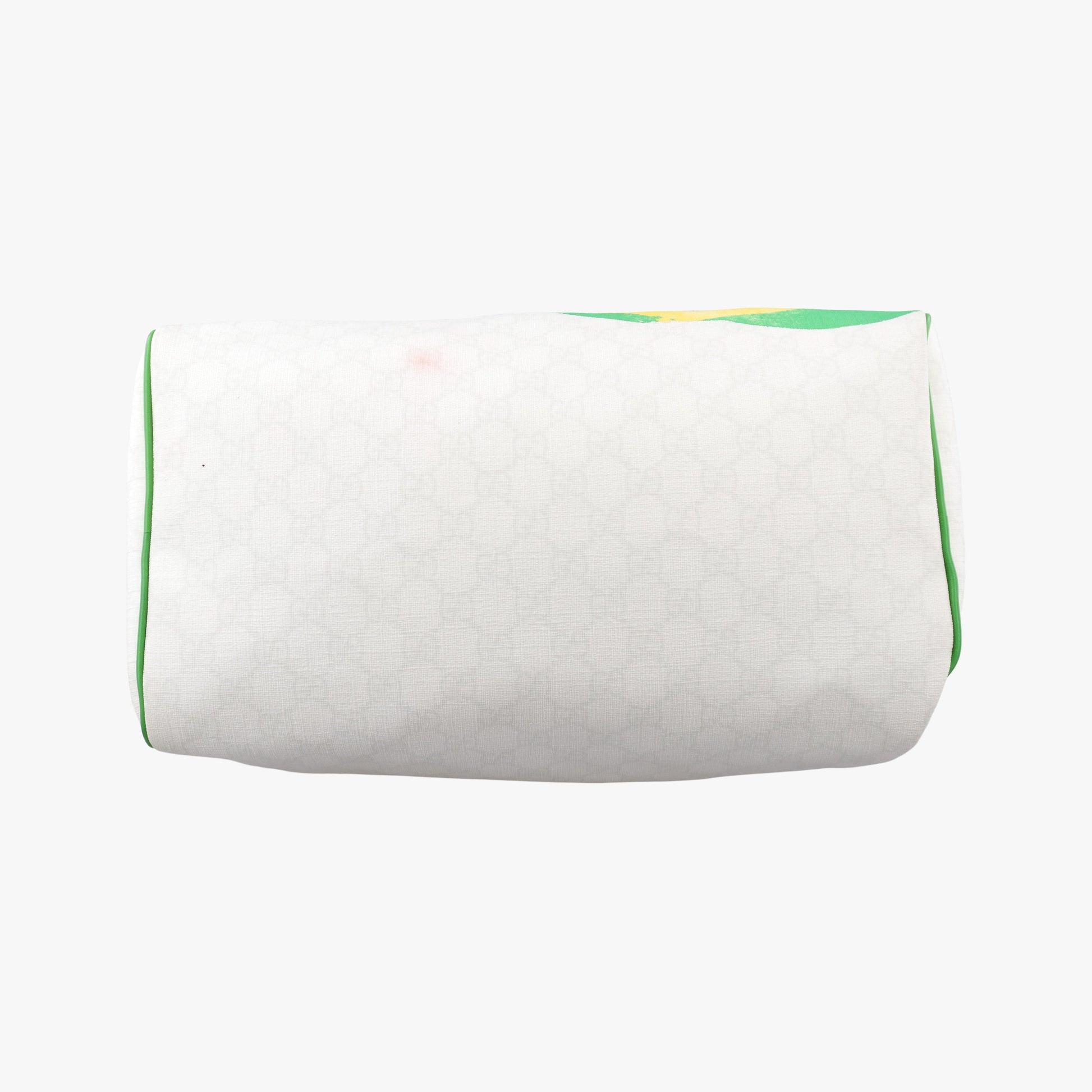 GG Flag Joy Boston White × Green × Yellow × Blue PVC Coated Canvas × Leather  195451 G012583045GGフラッグ ジョイ ボストン ホワイト × グリーン × イエロー × ブルー PVCコーティングキャンバス × レザー 195451 G012583045