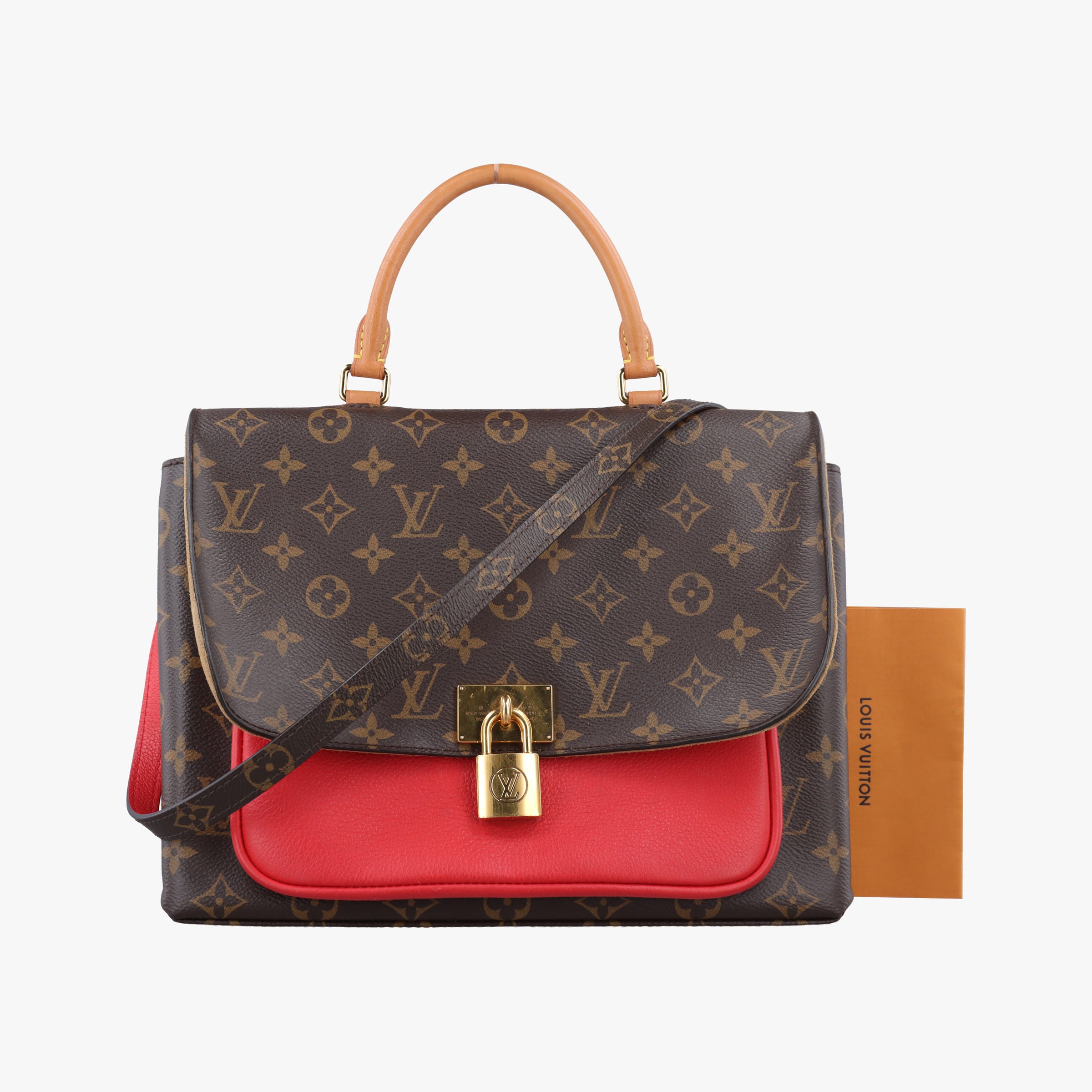 MARIGNAN Brown×COQUELICOT Monogram Canvas×calf leather M44544 AR1188 IC Chipマリニャン モノグラム/ブラウン×コクリコ モノグラムキャンバス×カーフレザー M44544 AR1188 ICチップ