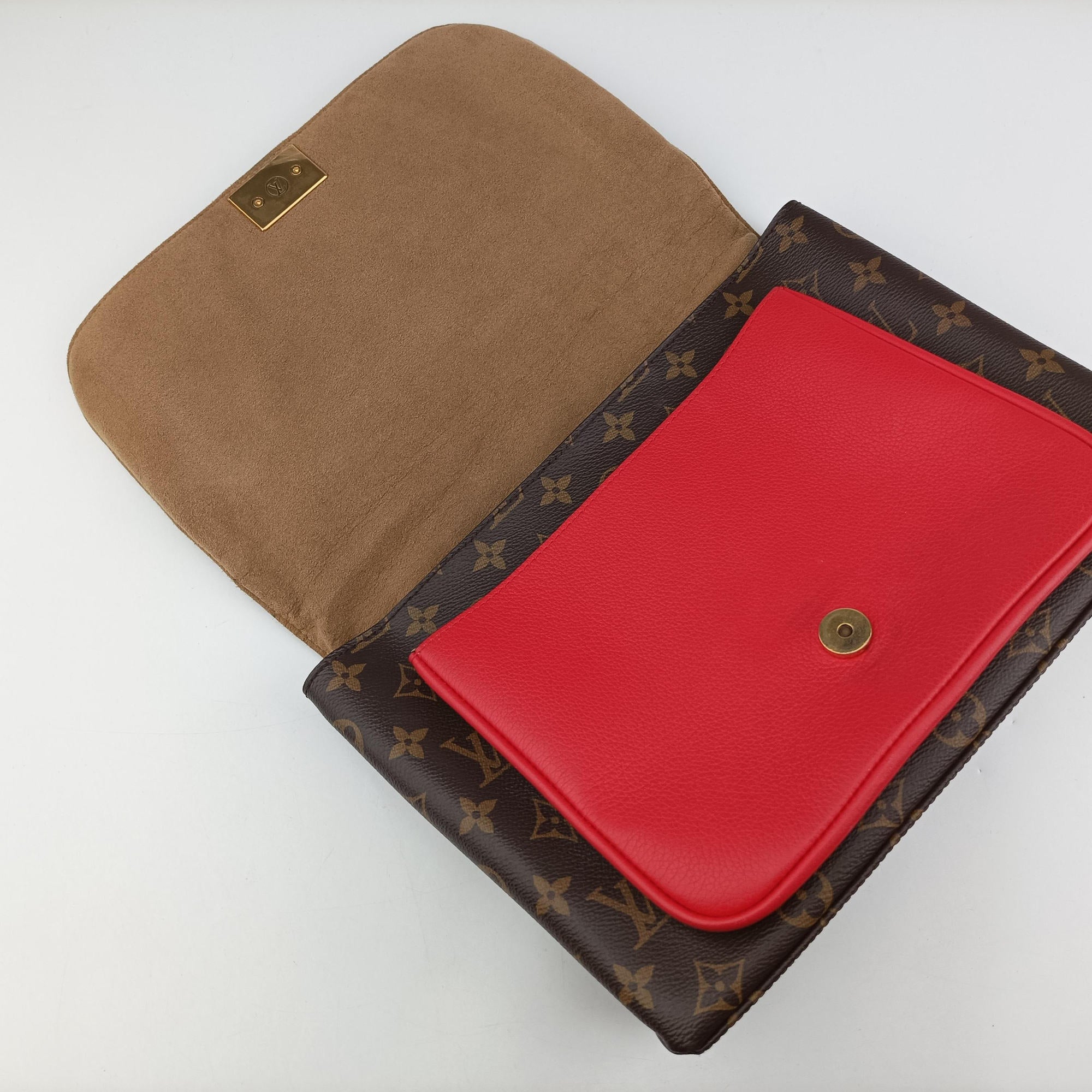 MARIGNAN Brown×COQUELICOT Monogram Canvas×calf leather M44544 AR1188 IC Chipマリニャン モノグラム/ブラウン×コクリコ モノグラムキャンバス×カーフレザー M44544 AR1188 ICチップ
