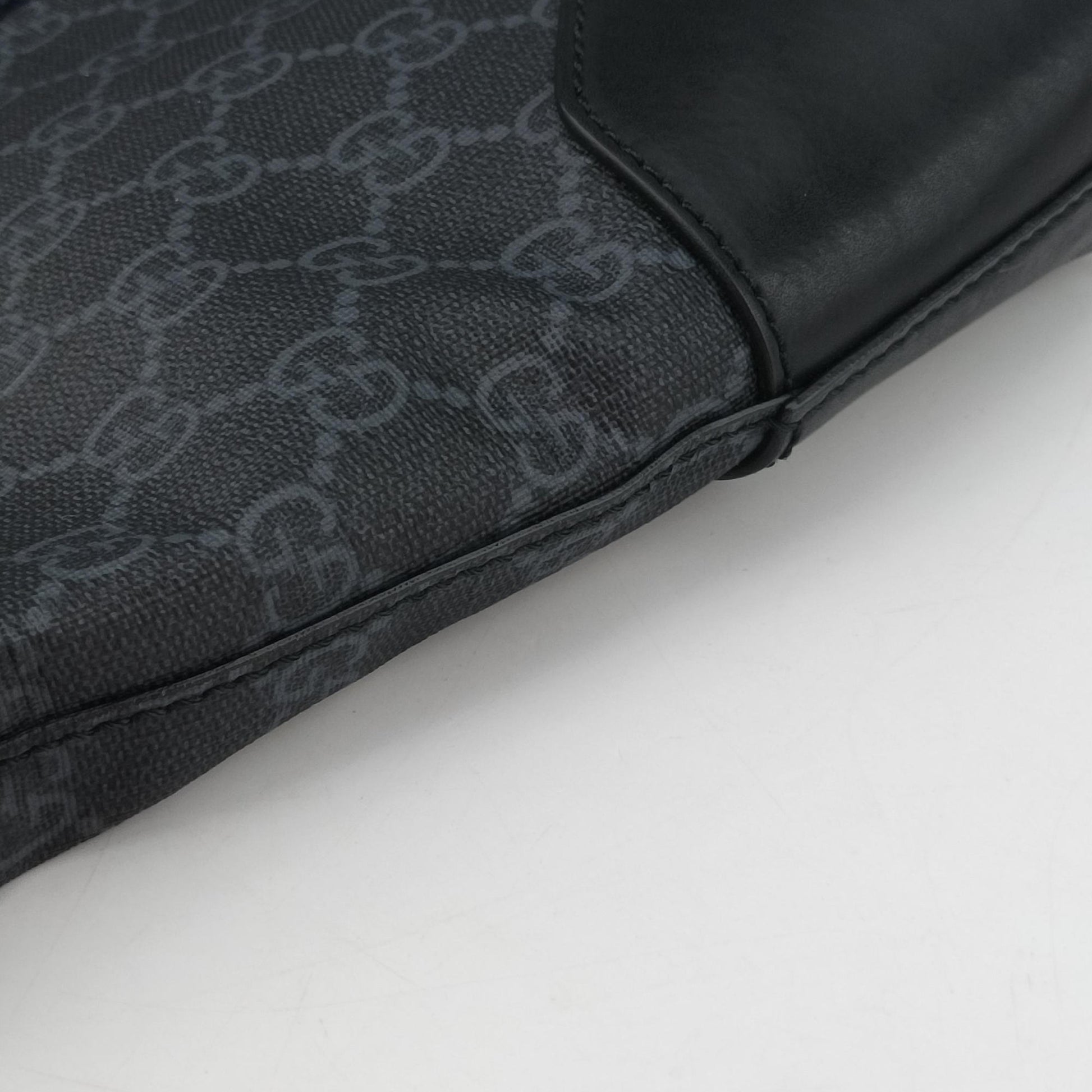 GG Supreme Shelley Messenger Black×red PVC coated canvas×Leather 474139 G027679852GGスプリーム メッセンジャー ブラック×レッド PVCコーティングキャンバス×レザー 474139 G027679852