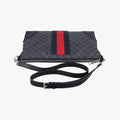 GG Supreme Shelley Messenger Black×red PVC coated canvas×Leather 474139 G027679852GGスプリーム メッセンジャー ブラック×レッド PVCコーティングキャンバス×レザー 474139 G027679852