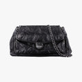 Antique Pushlock Chain Black Leather 31/Jアンティーク プッシュロック チェーン ブラック レザー 31/J