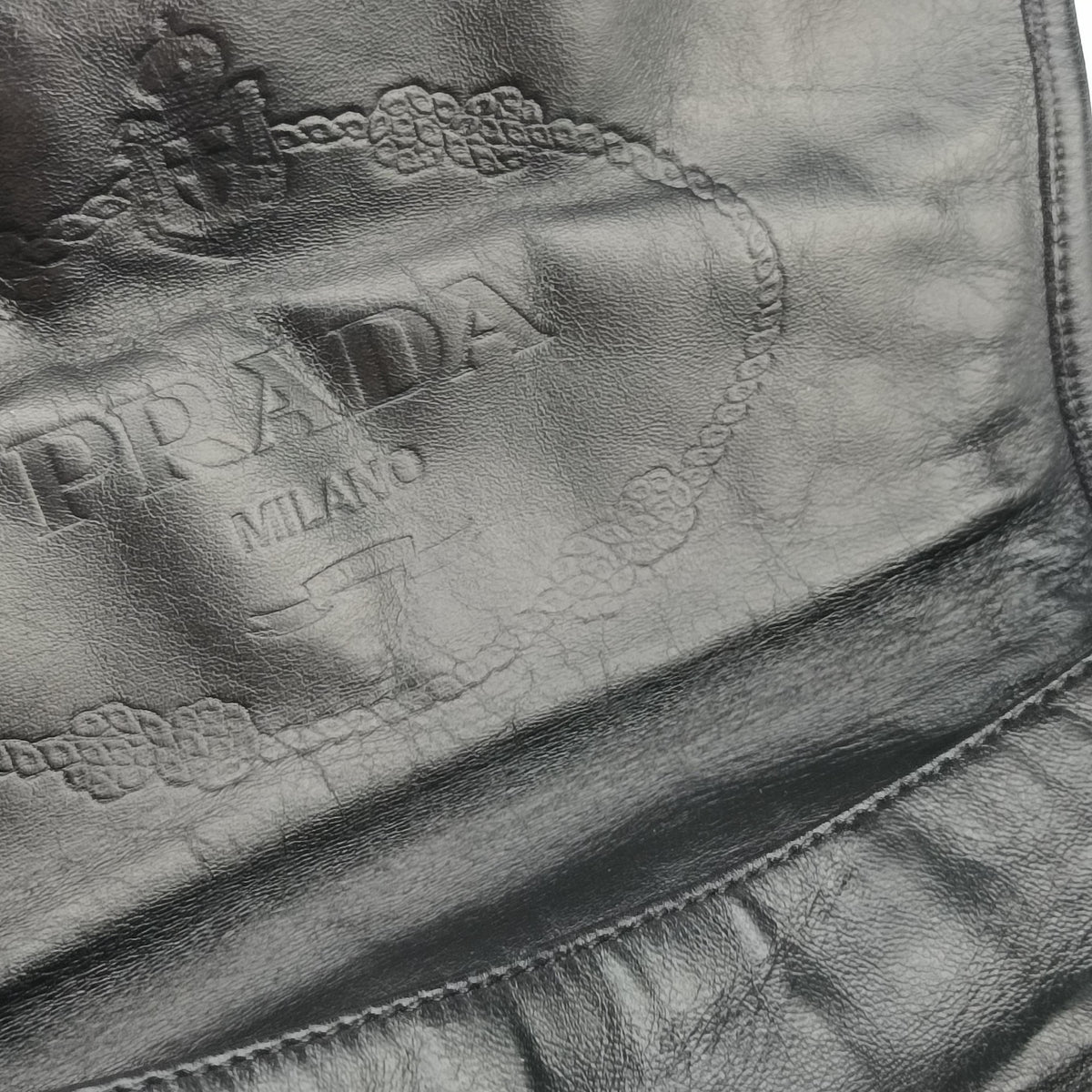 Antique Pushlock Chain Black Leather 31/Jアンティーク プッシュロック チェーン ブラック レザー 31/J