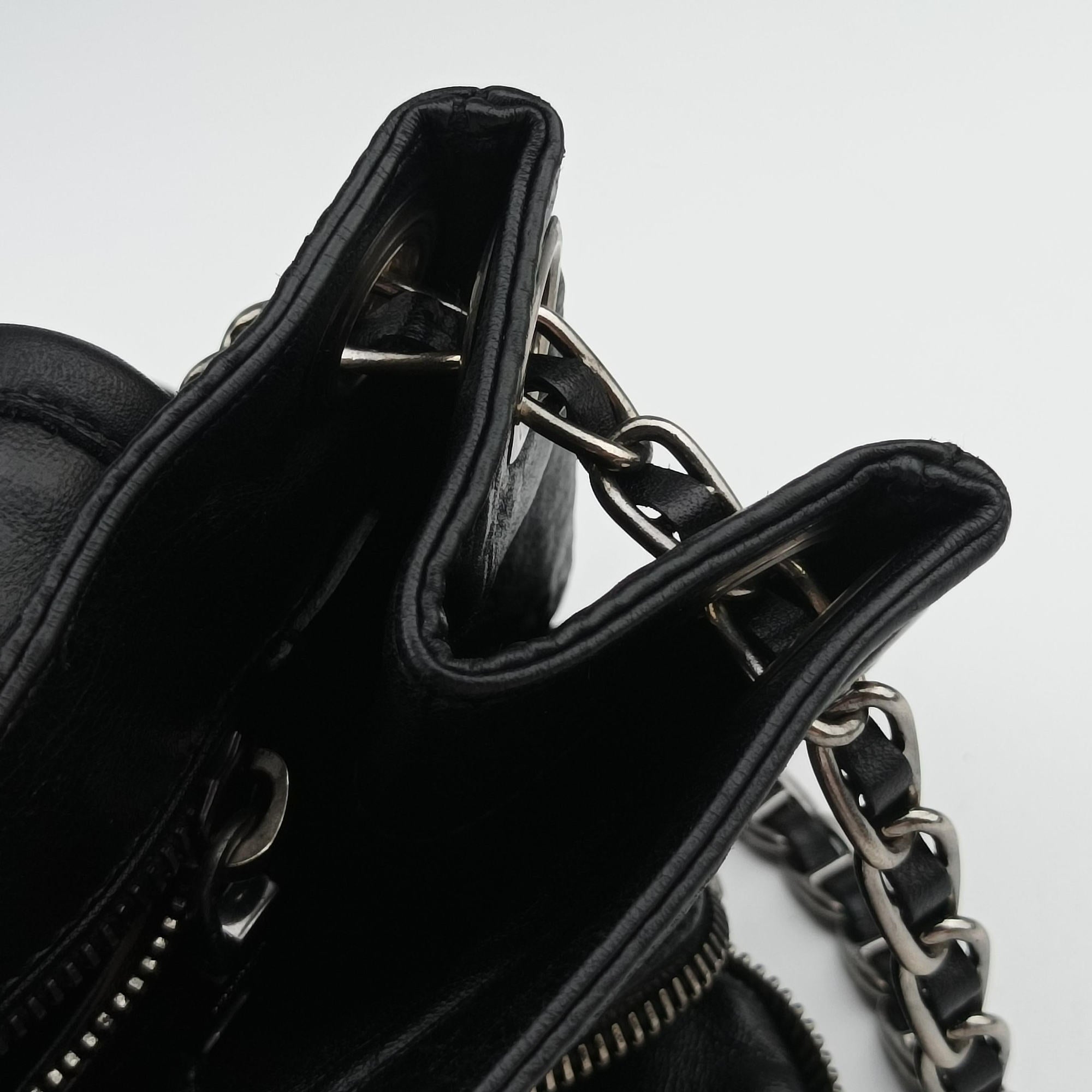 Antique Pushlock Chain Black Leather 31/Jアンティーク プッシュロック チェーン ブラック レザー 31/J
