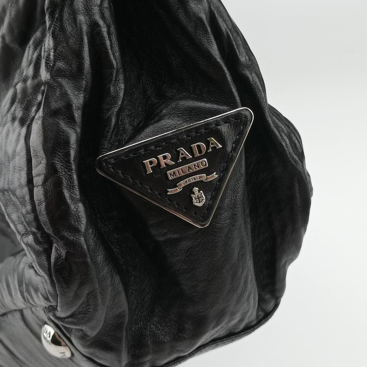 Antique Pushlock Chain Black Leather 31/Jアンティーク プッシュロック チェーン ブラック レザー 31/J