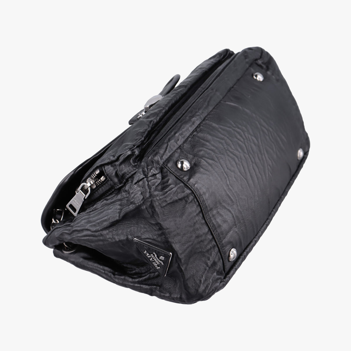 Antique Pushlock Chain Black Leather 31/Jアンティーク プッシュロック チェーン ブラック レザー 31/J