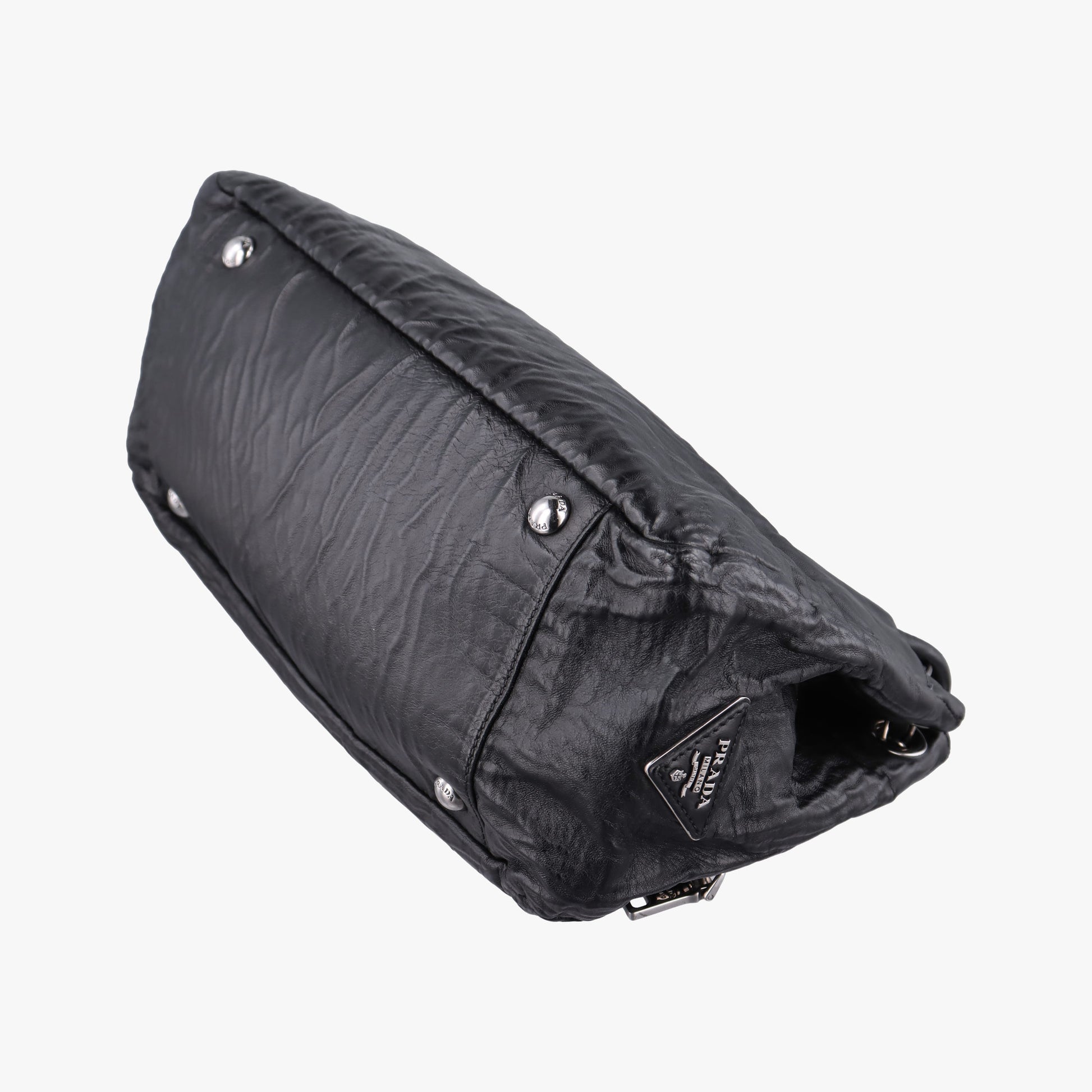 Antique Pushlock Chain Black Leather 31/Jアンティーク プッシュロック チェーン ブラック レザー 31/J