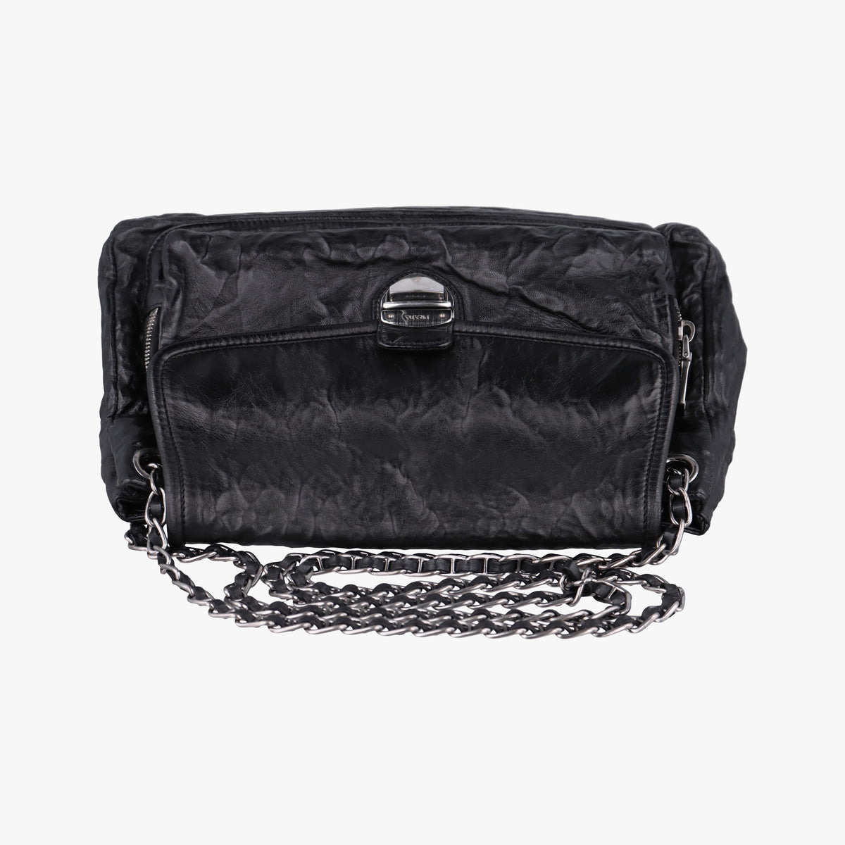Antique Pushlock Chain Black Leather 31/Jアンティーク プッシュロック チェーン ブラック レザー 31/J