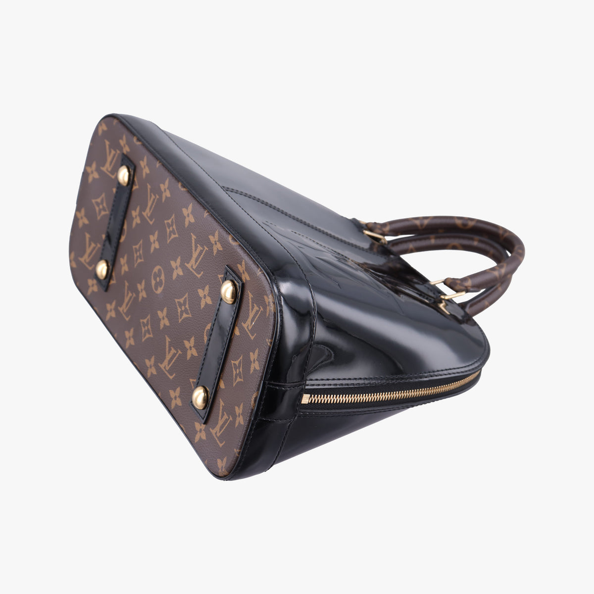 Pre-owned Louis Vuitton Miroir Alma PM BLACK Vernis M54705 shoulderbag | stylenewstar