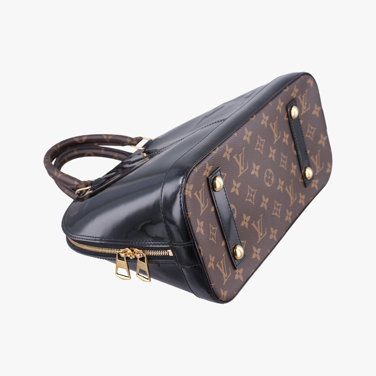 Pre-owned Louis Vuitton Miroir Alma PM BLACK Vernis M54705 shoulderbag | stylenewstar