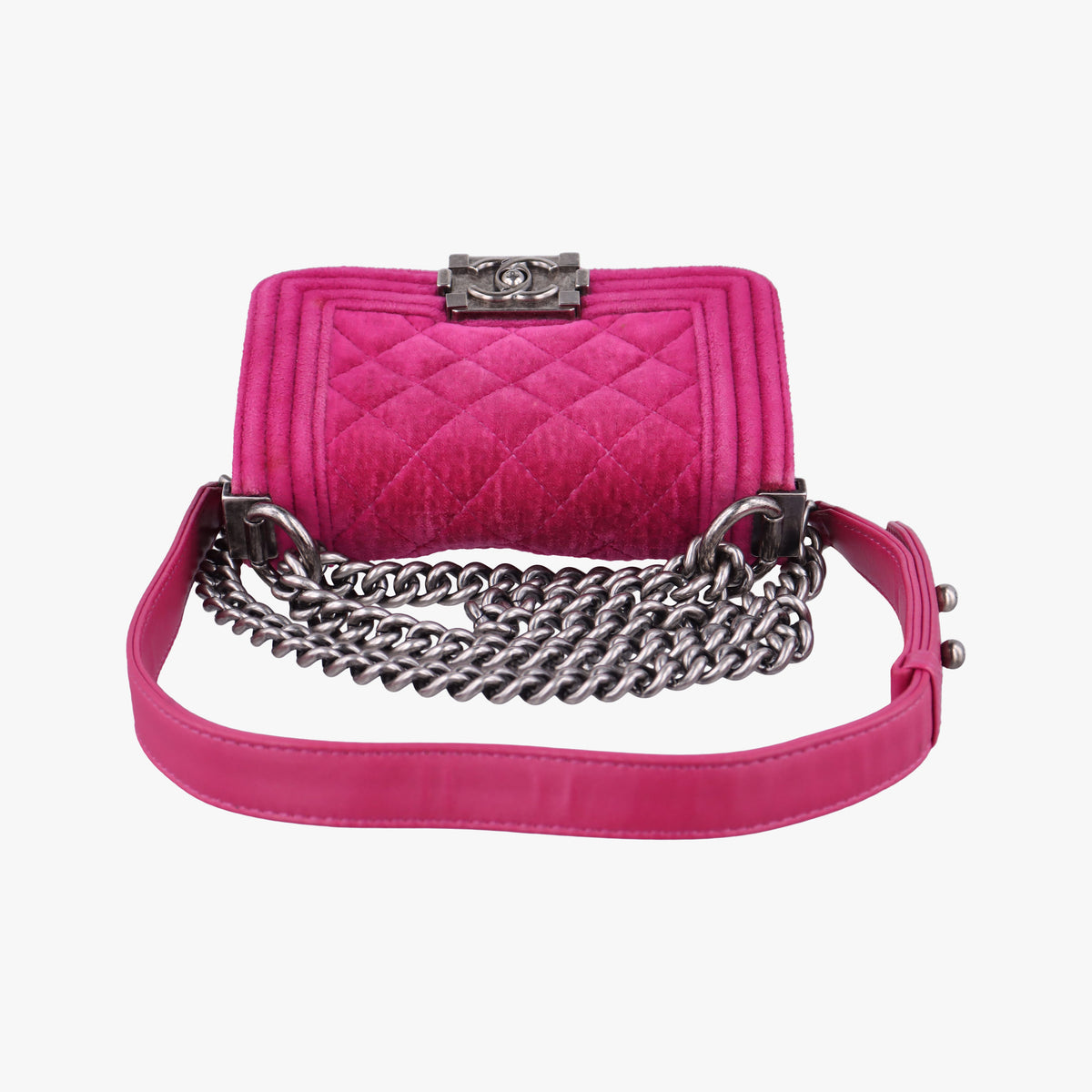 BOY CHANEL Rose velour A67364 17342476ボーイシャネル ローズ レッド ベロア A67364 17342476