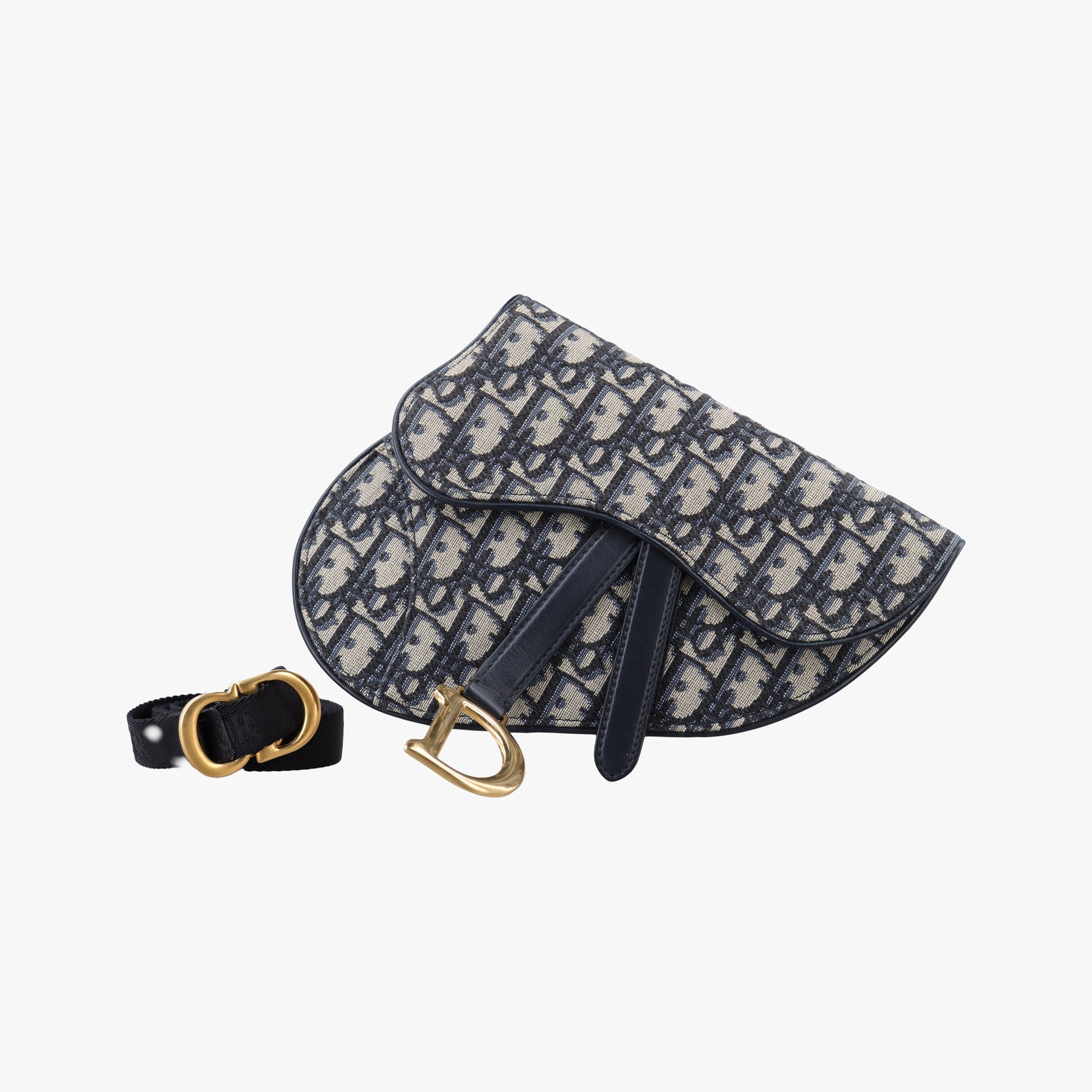 Saddle Navy Jacquard×Leather 50-MA-0129サドル ネイビー ジャガード×レザー 50-MA-0129