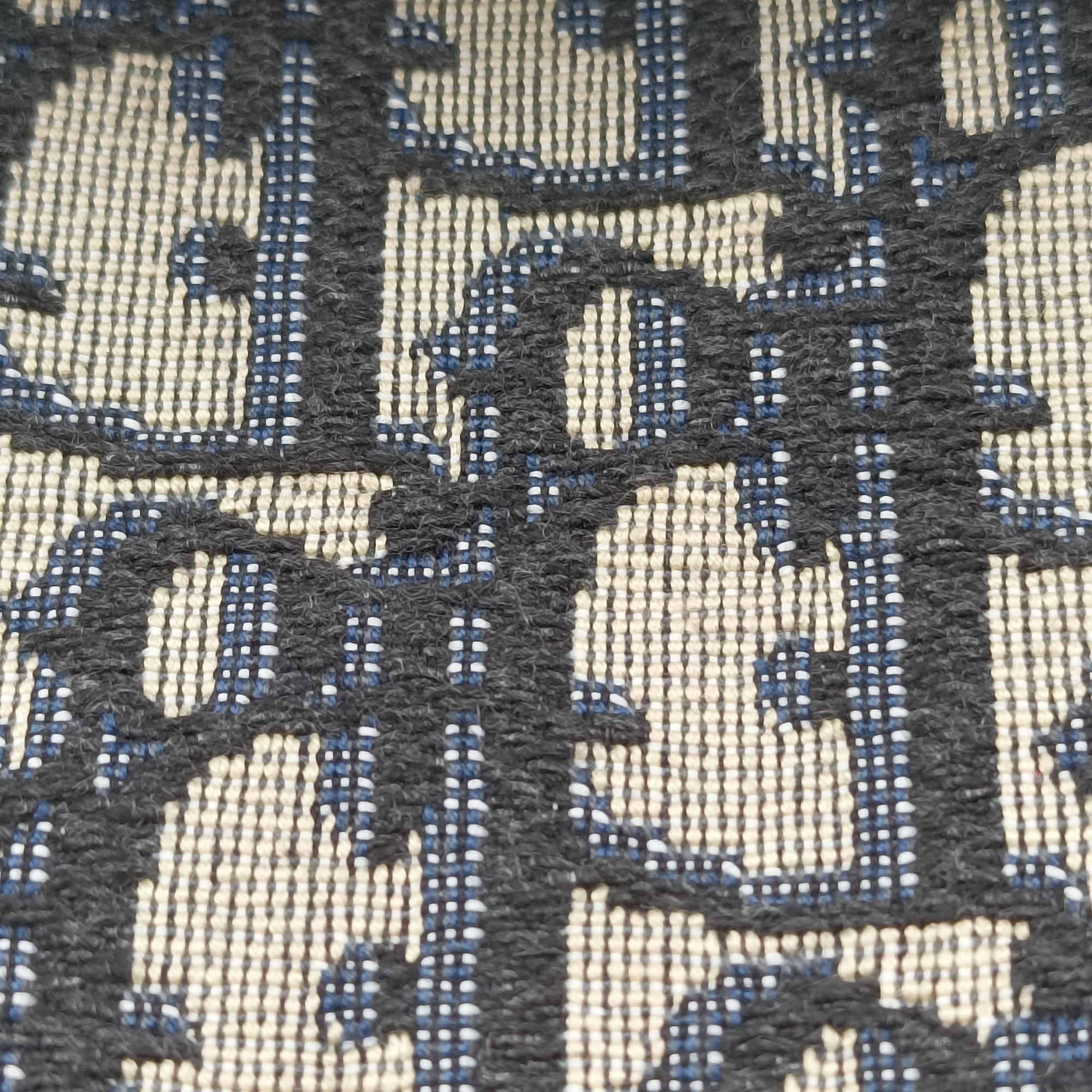 Saddle Navy Jacquard×Leather 50-MA-0129サドル ネイビー ジャガード×レザー 50-MA-0129