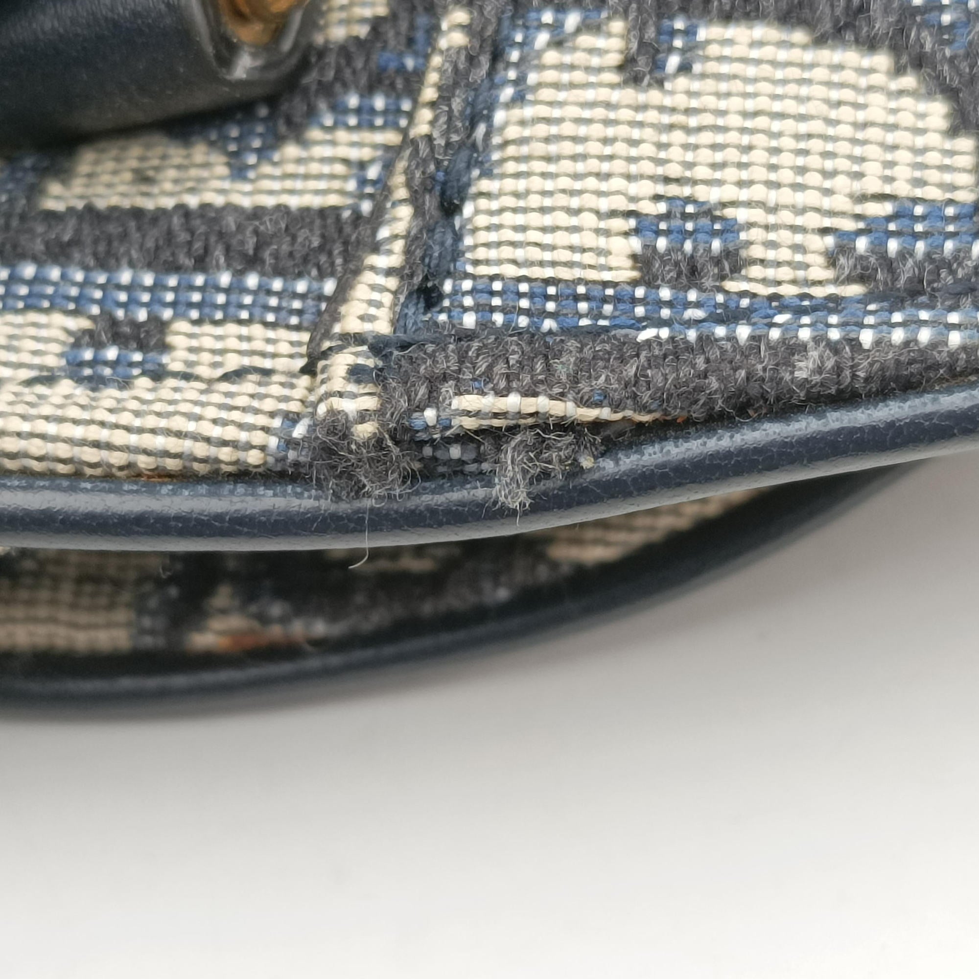 Saddle Navy Jacquard×Leather 50-MA-0129サドル ネイビー ジャガード×レザー 50-MA-0129