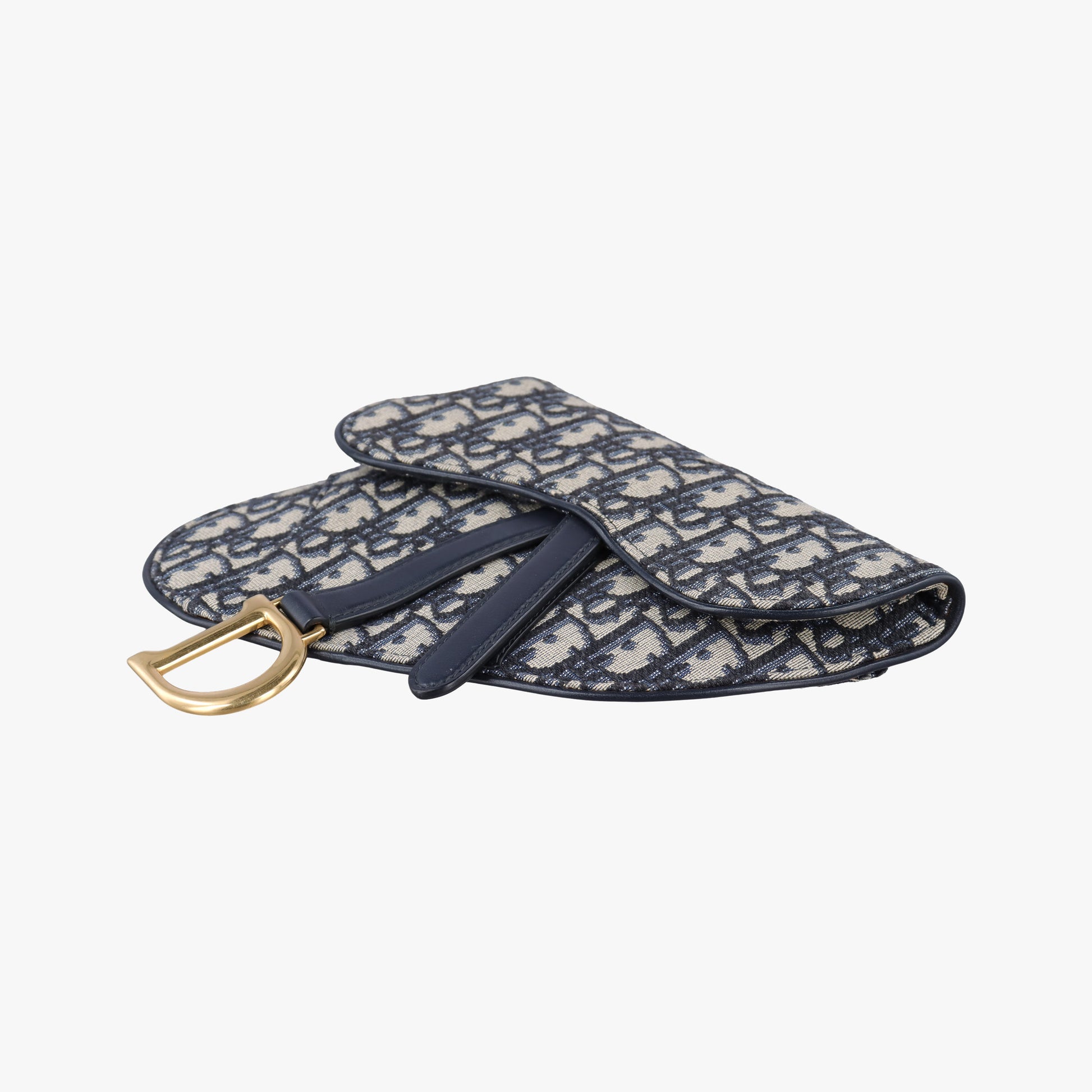 Saddle Navy Jacquard×Leather 50-MA-0129サドル ネイビー ジャガード×レザー 50-MA-0129