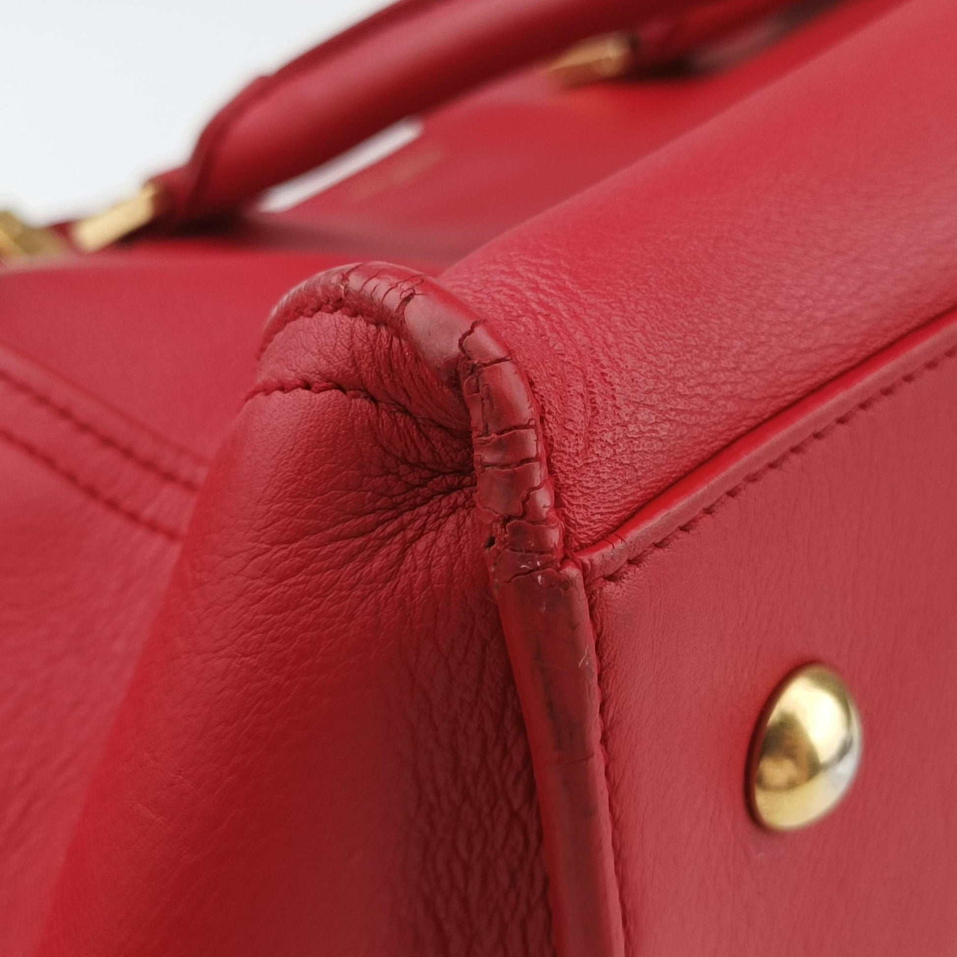 Y Ligne Petit Cabas Red Leather 311210 311210.529258Yライン プチカバス レッド レザー 311210 311210.529258