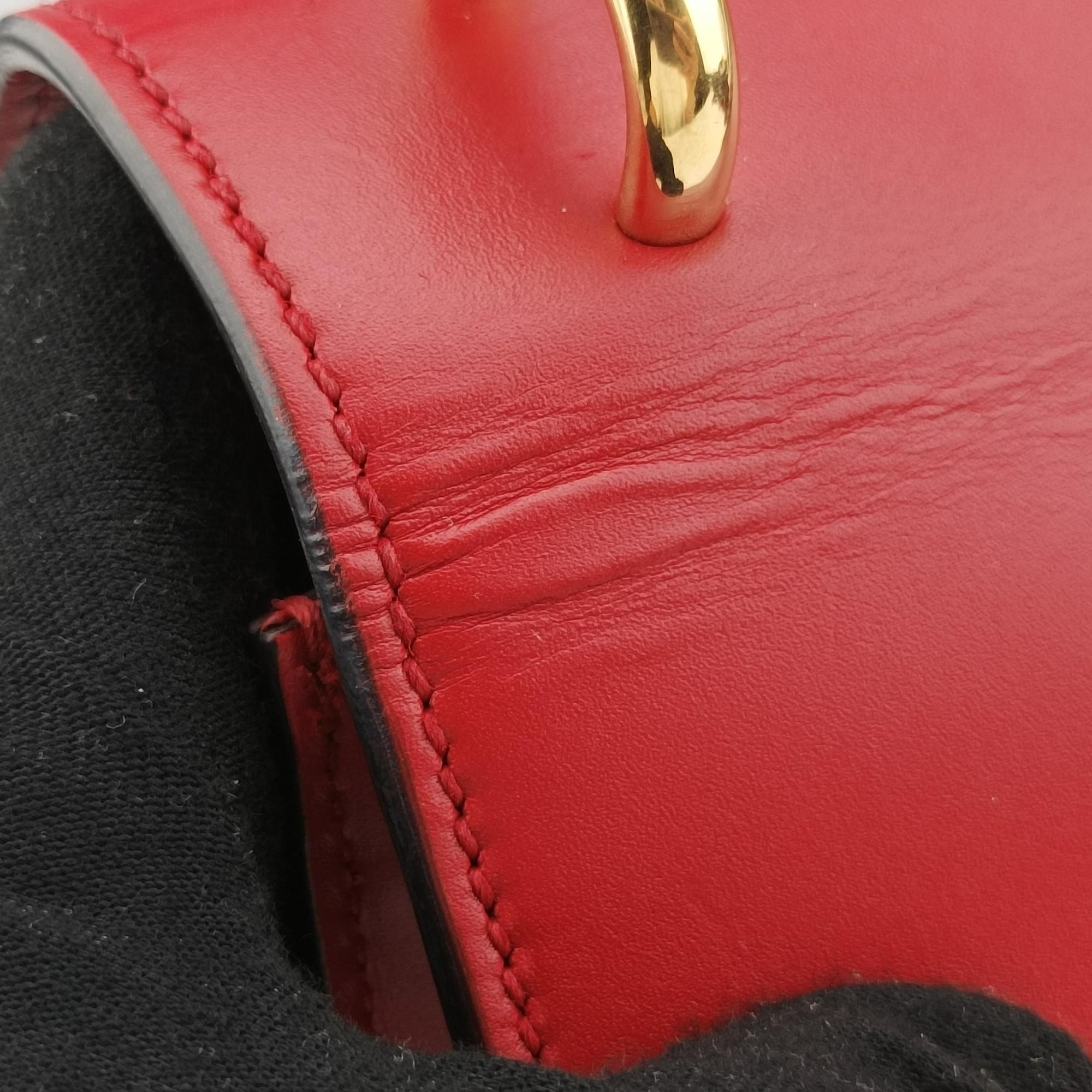 Sylvie Red×navy Leather 421882 F026260568シルヴィ レッド×ネイビー レザー 421882 F026260568