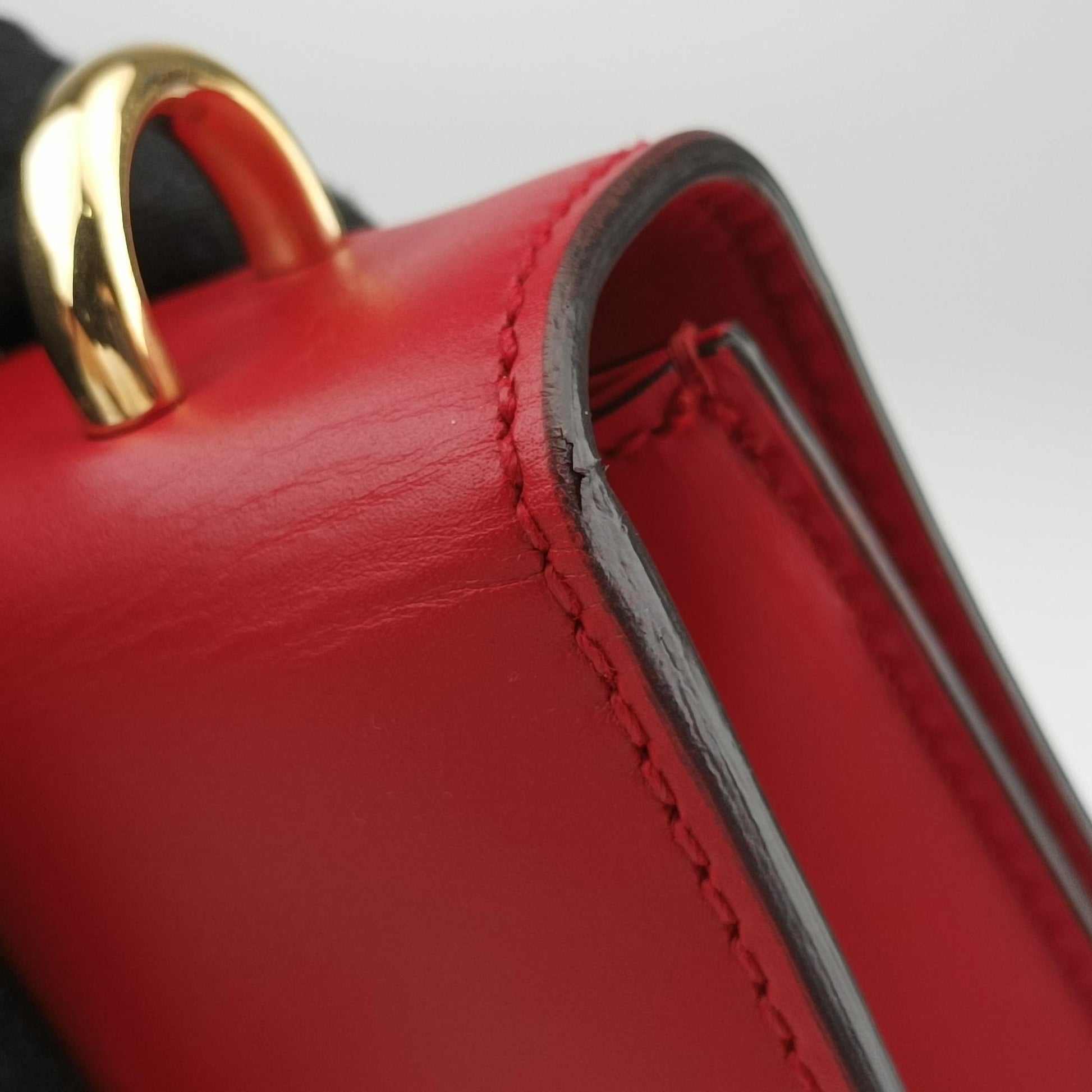 Sylvie Red×navy Leather 421882 F026260568シルヴィ レッド×ネイビー レザー 421882 F026260568