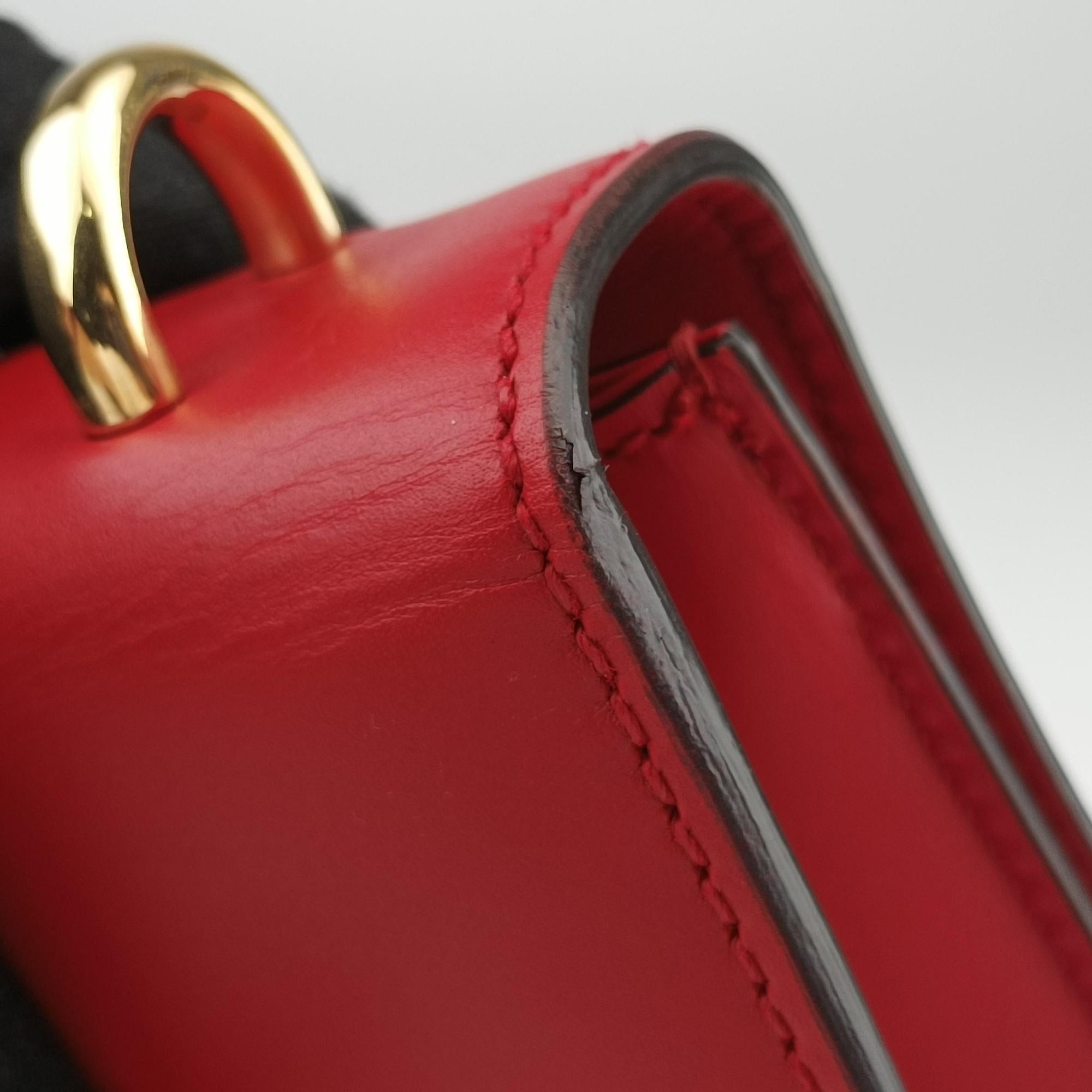 Sylvie Red×navy Leather 421882 F026260568シルヴィ レッド×ネイビー レザー 421882 F026260568