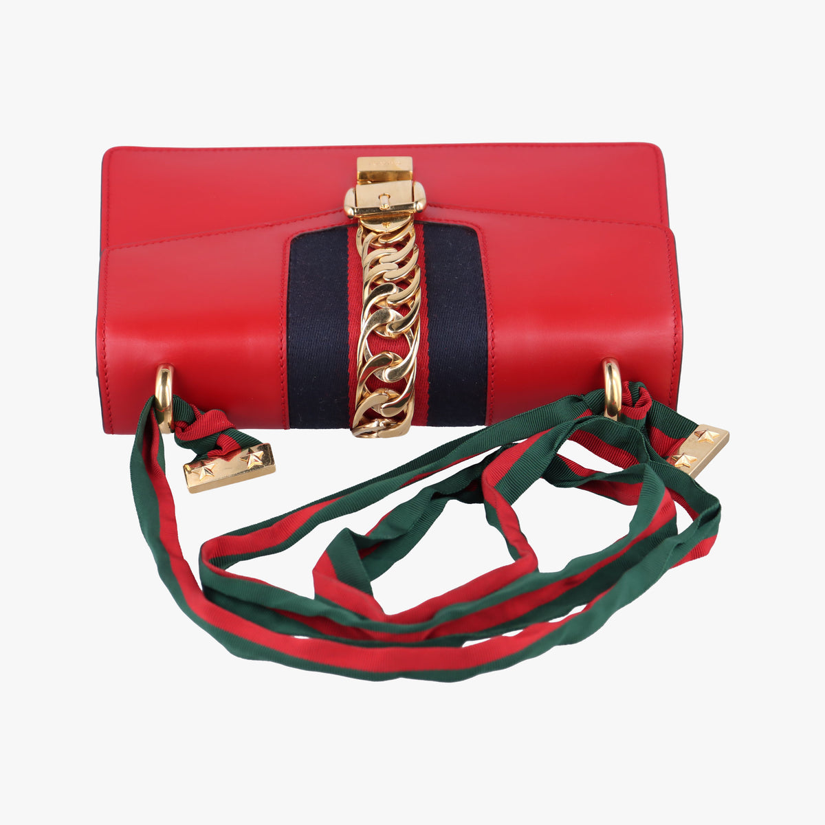 Sylvie Red×navy Leather 421882 F026260568シルヴィ レッド×ネイビー レザー 421882 F026260568