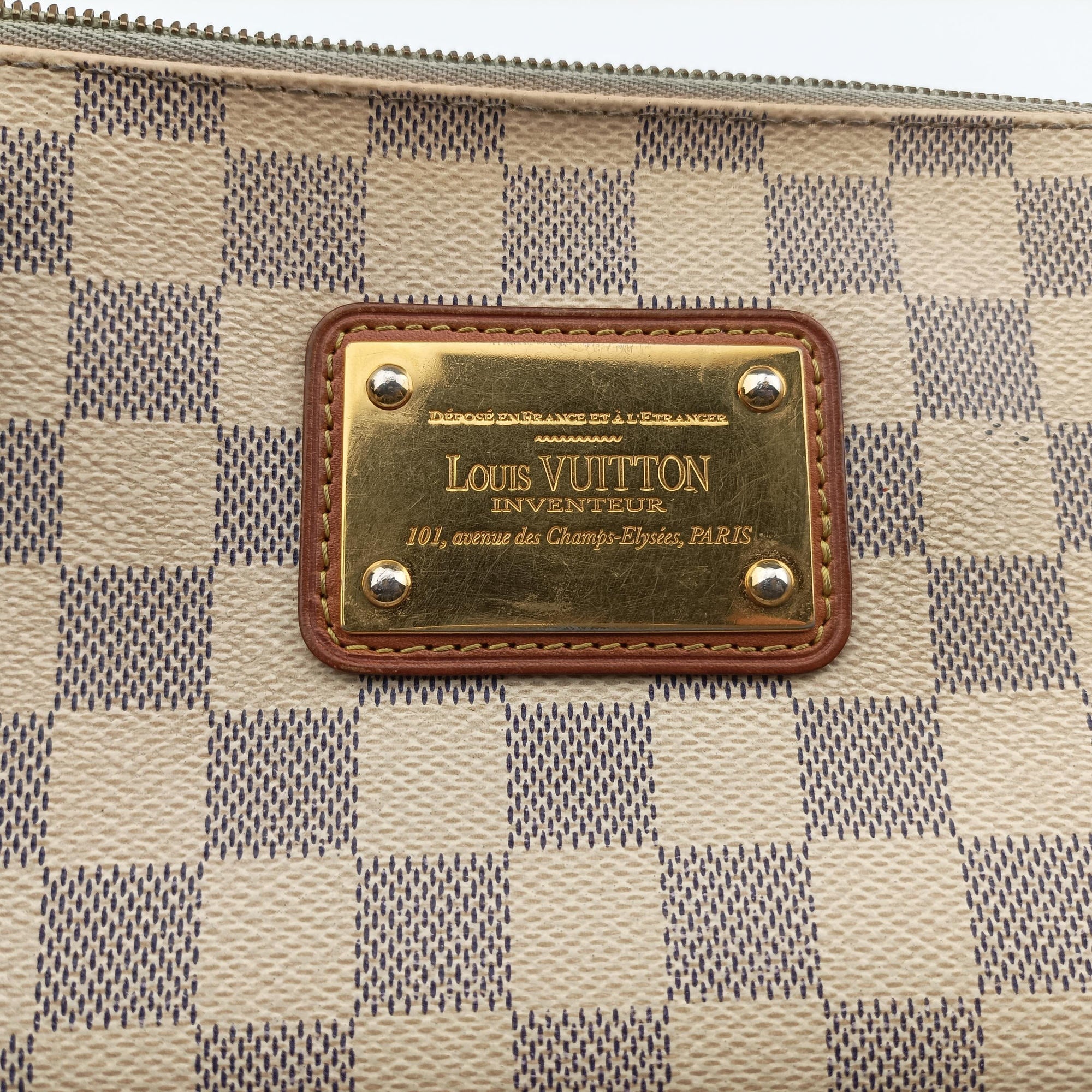 EVA Azur Damier Canvas N55214 SN0143エヴァ アズール ダミエキャンバス N55214 SN0143