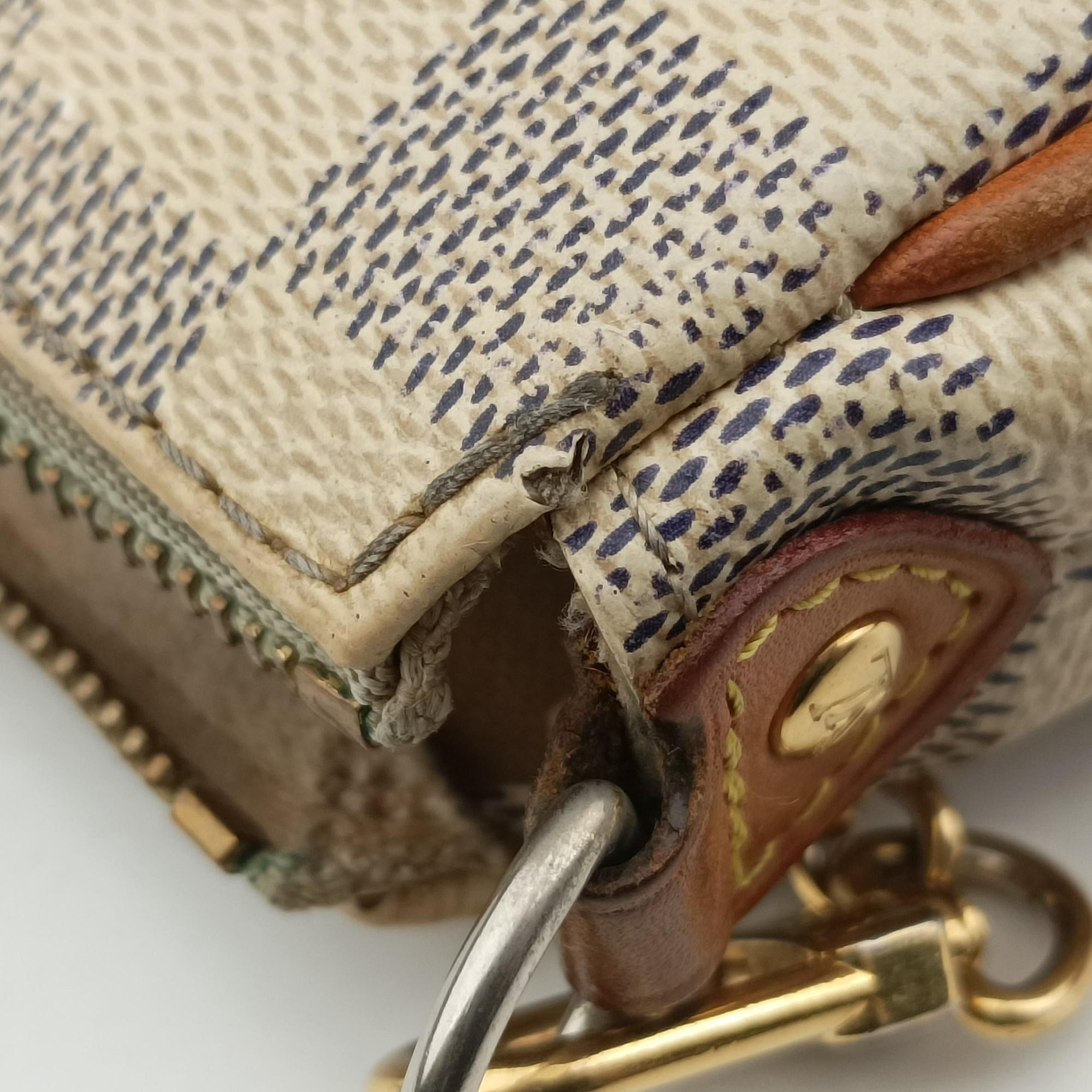 EVA Azur Damier Canvas N55214 SN0143エヴァ アズール ダミエキャンバス N55214 SN0143