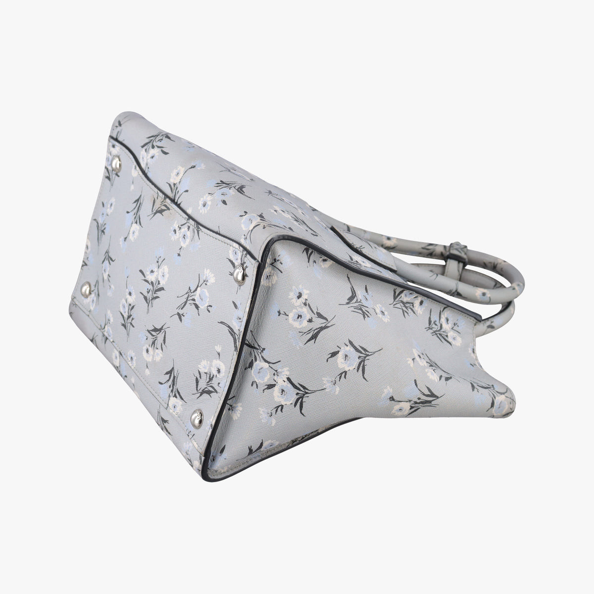 Double Zip Tote Floral Print Multicolour SaffianoLeather BL837P 113 8ダブルジップトート フローラル プリント マルチカラー サフィアーノレザー BL837P 113 8