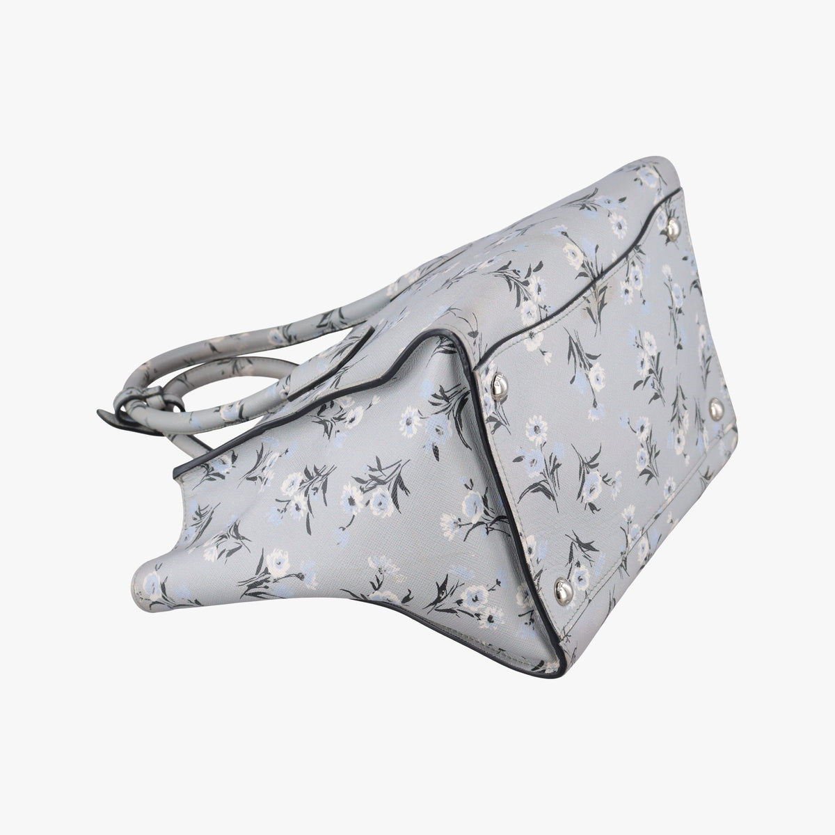 Double Zip Tote Floral Print Multicolour SaffianoLeather BL837P 113 8ダブルジップトート フローラル プリント マルチカラー サフィアーノレザー BL837P 113 8
