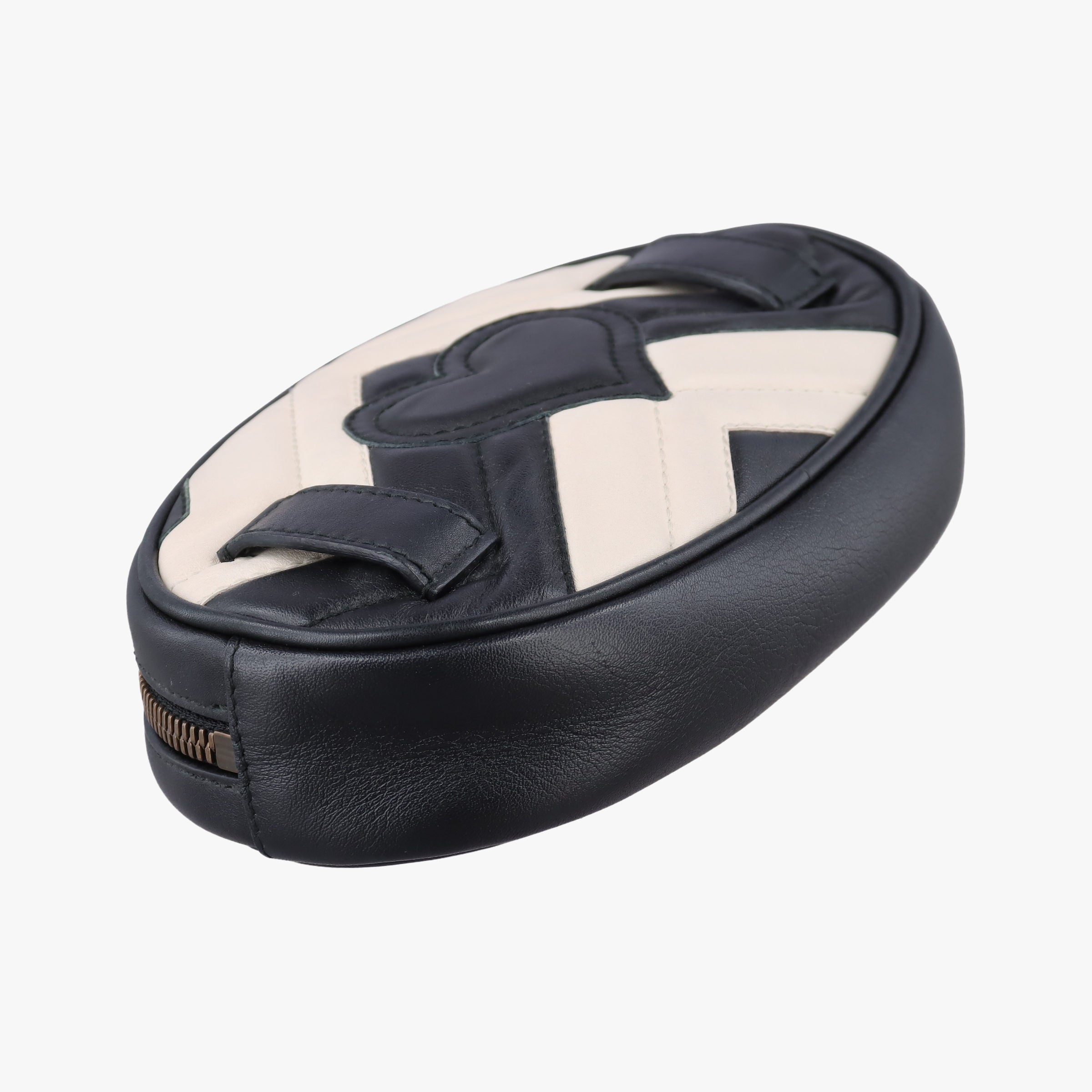 GG Marmont Black×white Leather 476434 E022011337GGマーモント ブラック×ホワイト レザー 476434 E022011337