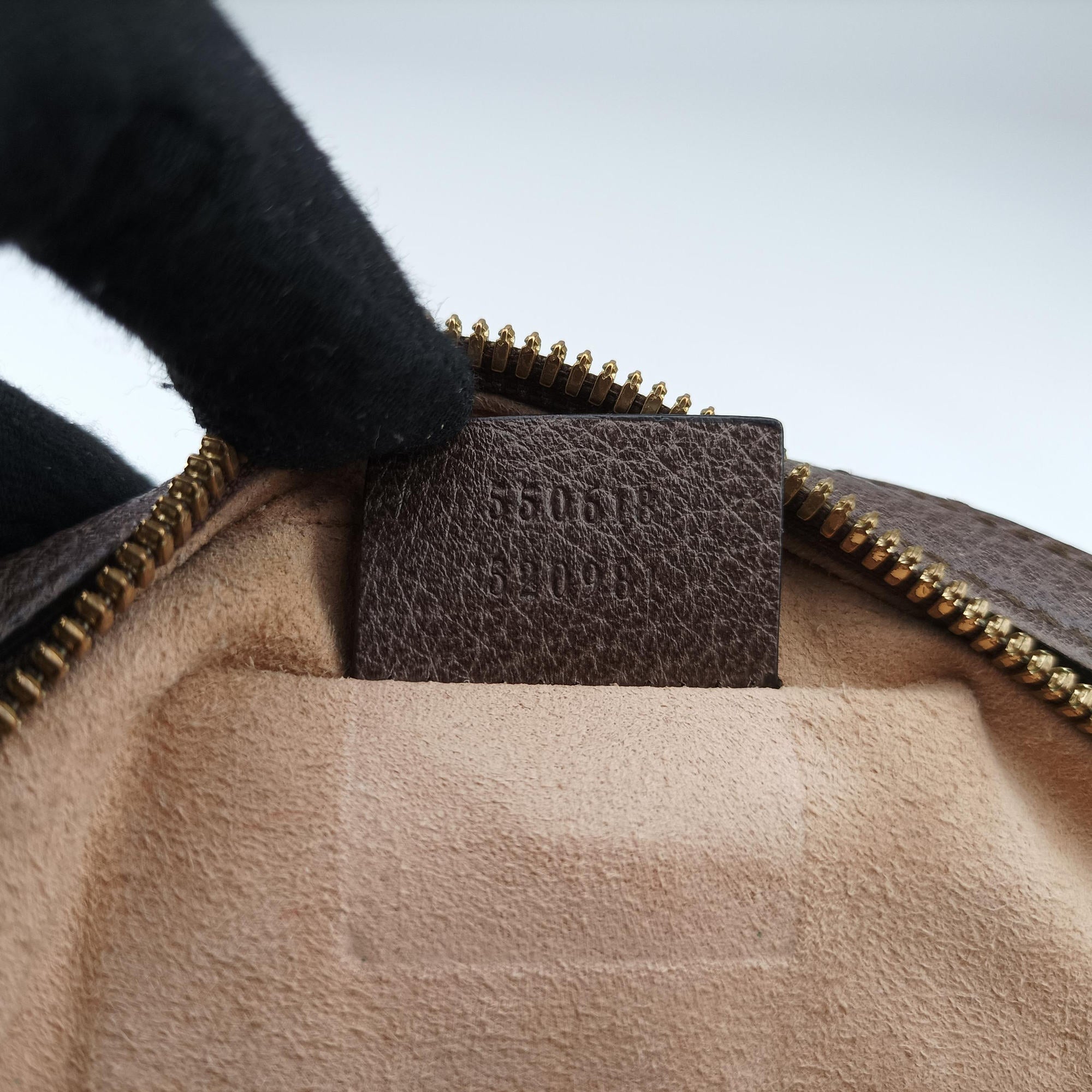 Ophidia Brown×beige×multi PVC coated canvas×Leather 550618 G029343151オフィディア ブラウン×ベージュ×マルチ PVCコーティングキャンバス×レザー 550618 G029343151