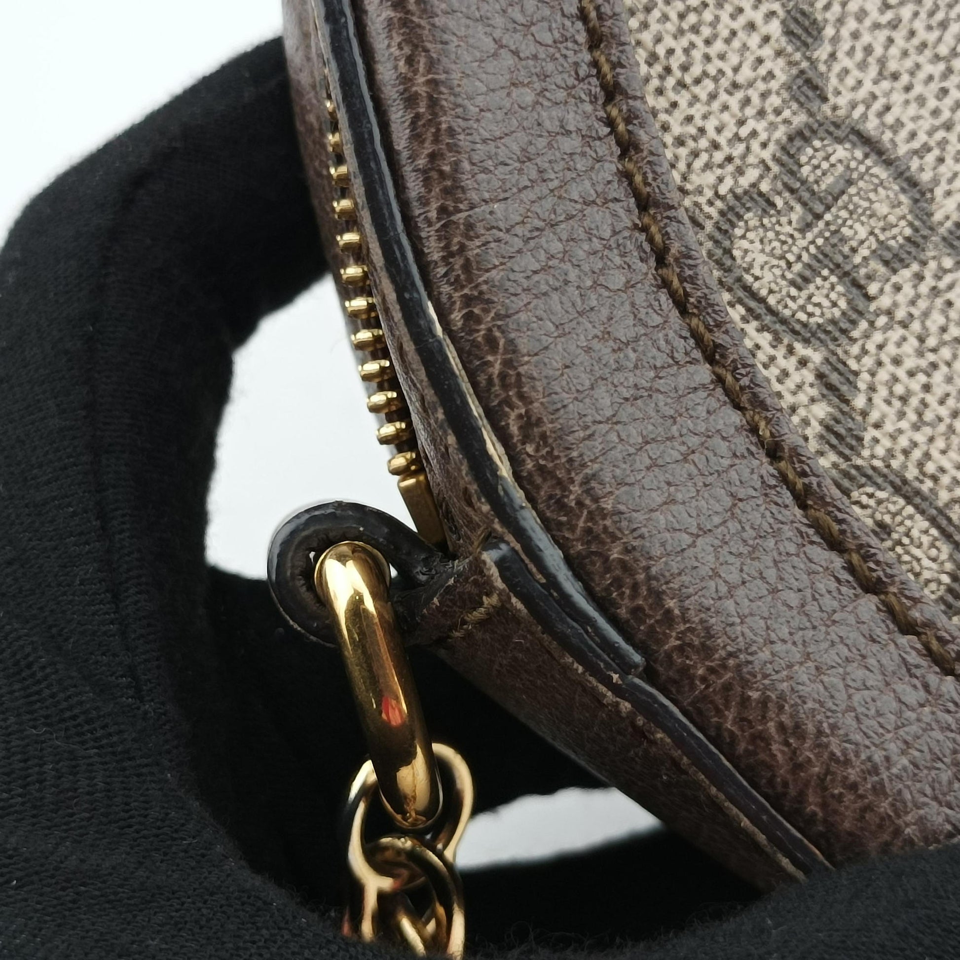 Ophidia Brown×beige×multi PVC coated canvas×Leather 550618 G029343151オフィディア ブラウン×ベージュ×マルチ PVCコーティングキャンバス×レザー 550618 G029343151