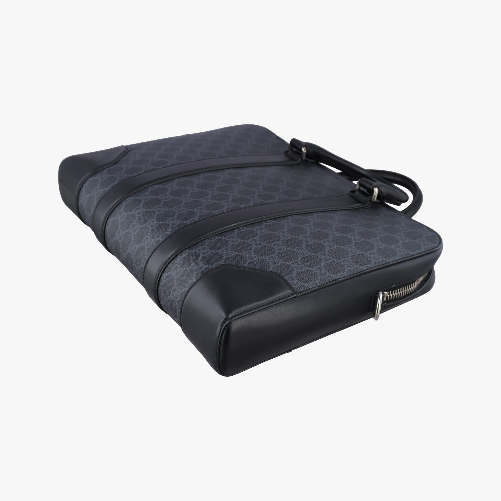 Guccissima Black PVC coated canvas×Leather 474135 I025488356グッチシマ ブラック PVCコーティングキャンバス×レザー 474135 I025488356